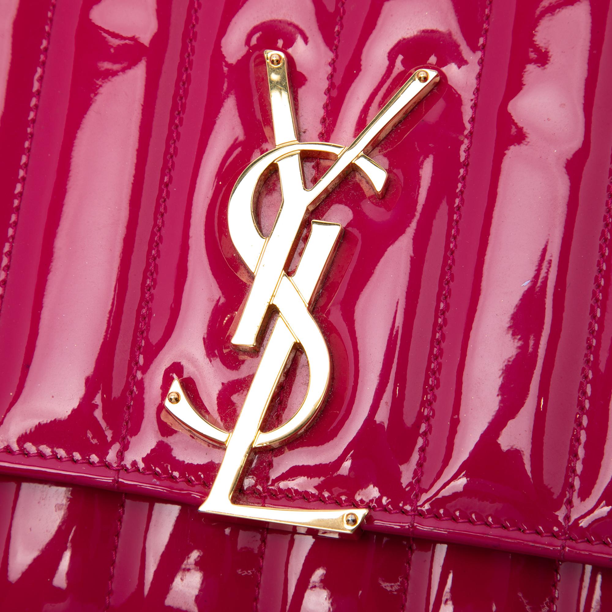 Saint Laurent Medium Patent Vicky Crossbody