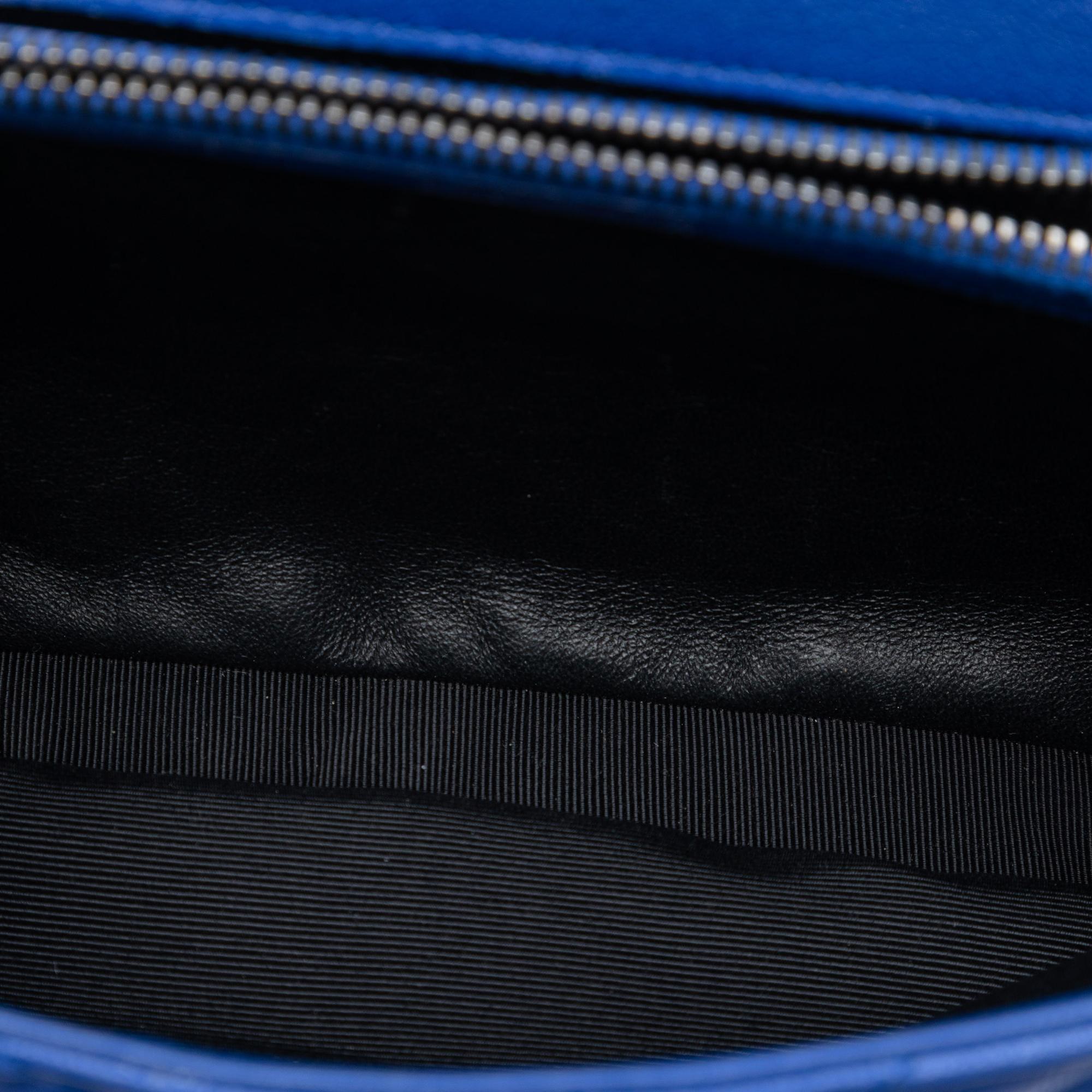 Saint Laurent Medium Quilted Chevron Sheepskin College Satchel