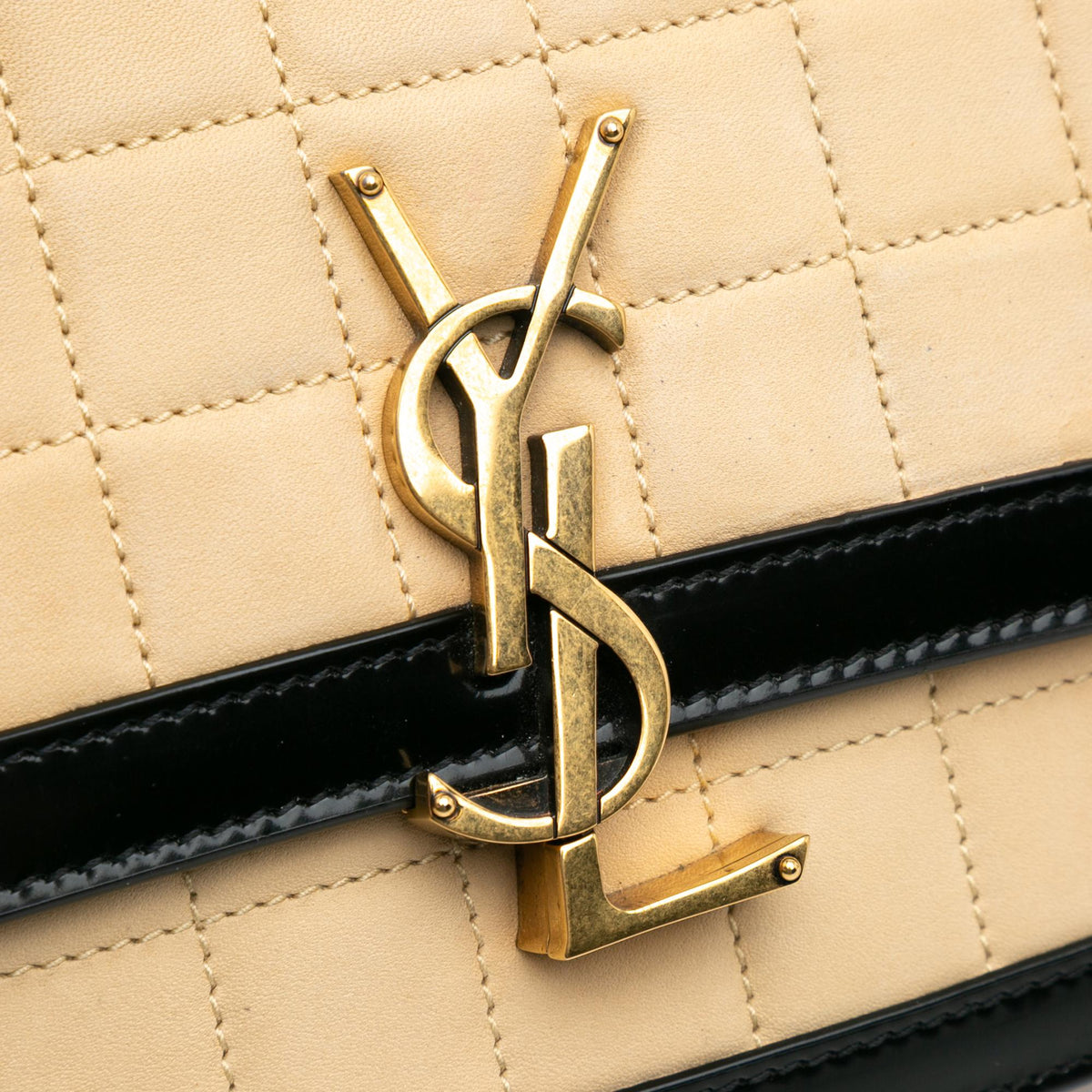 Saint Laurent Medium Quilted Suede Monogram Solferino Crossbody