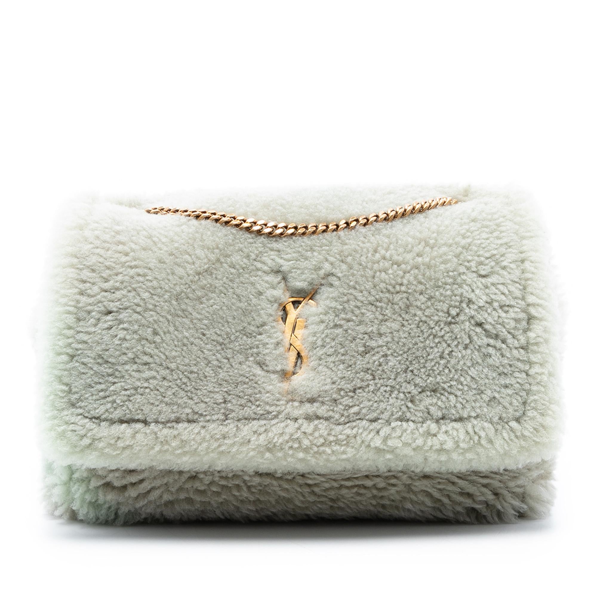 Saint Laurent Medium Shearling Monogram Kate Reversible Shoulder Bag