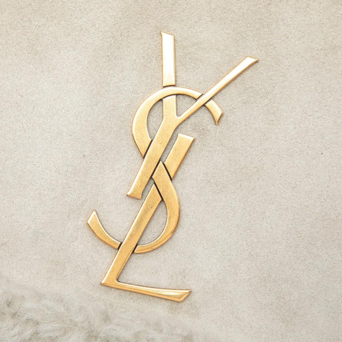 Saint Laurent Medium Shearling Monogram Kate Reversible Shoulder Bag