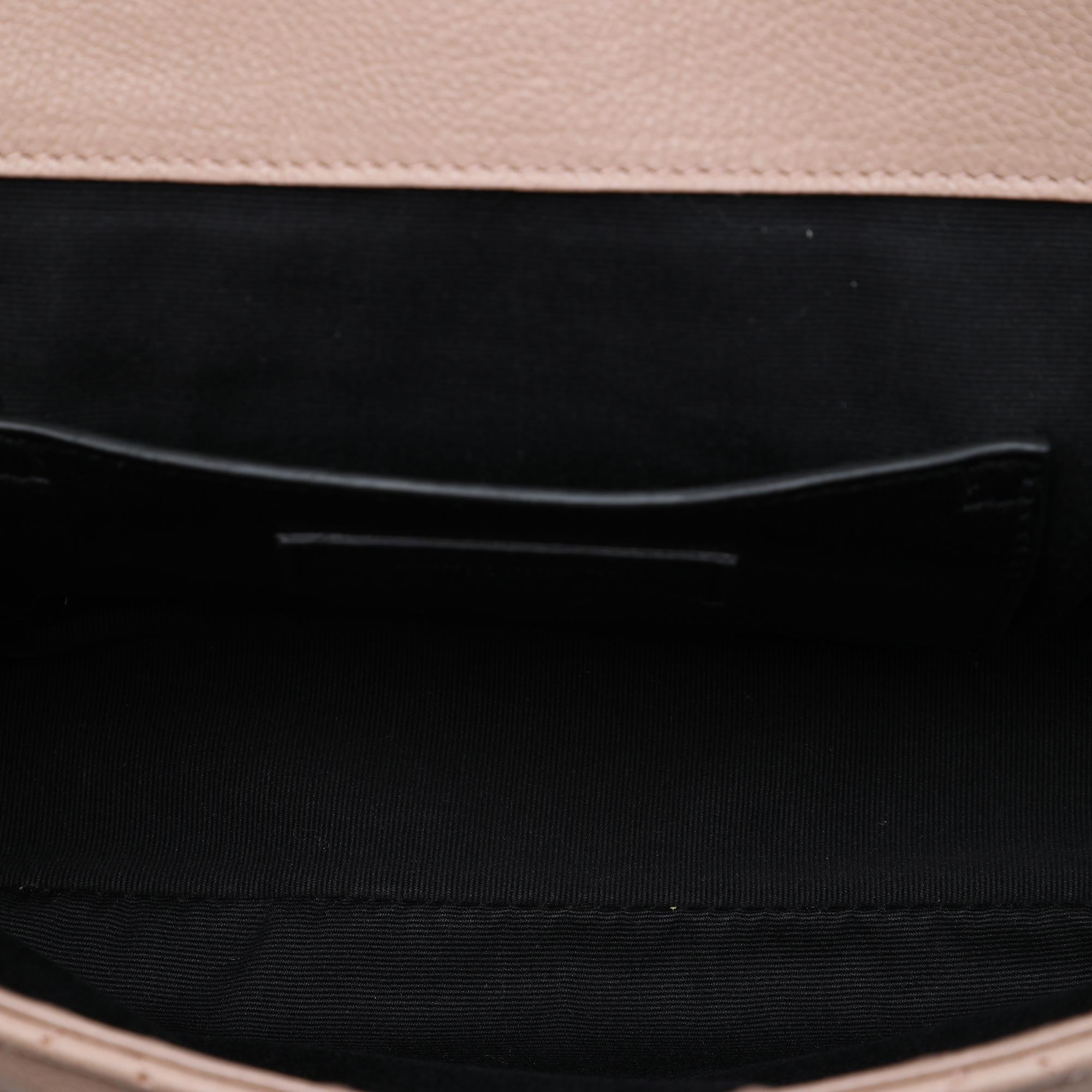 Saint Laurent Medium Sheepskin Triquilt Monogram College Bag