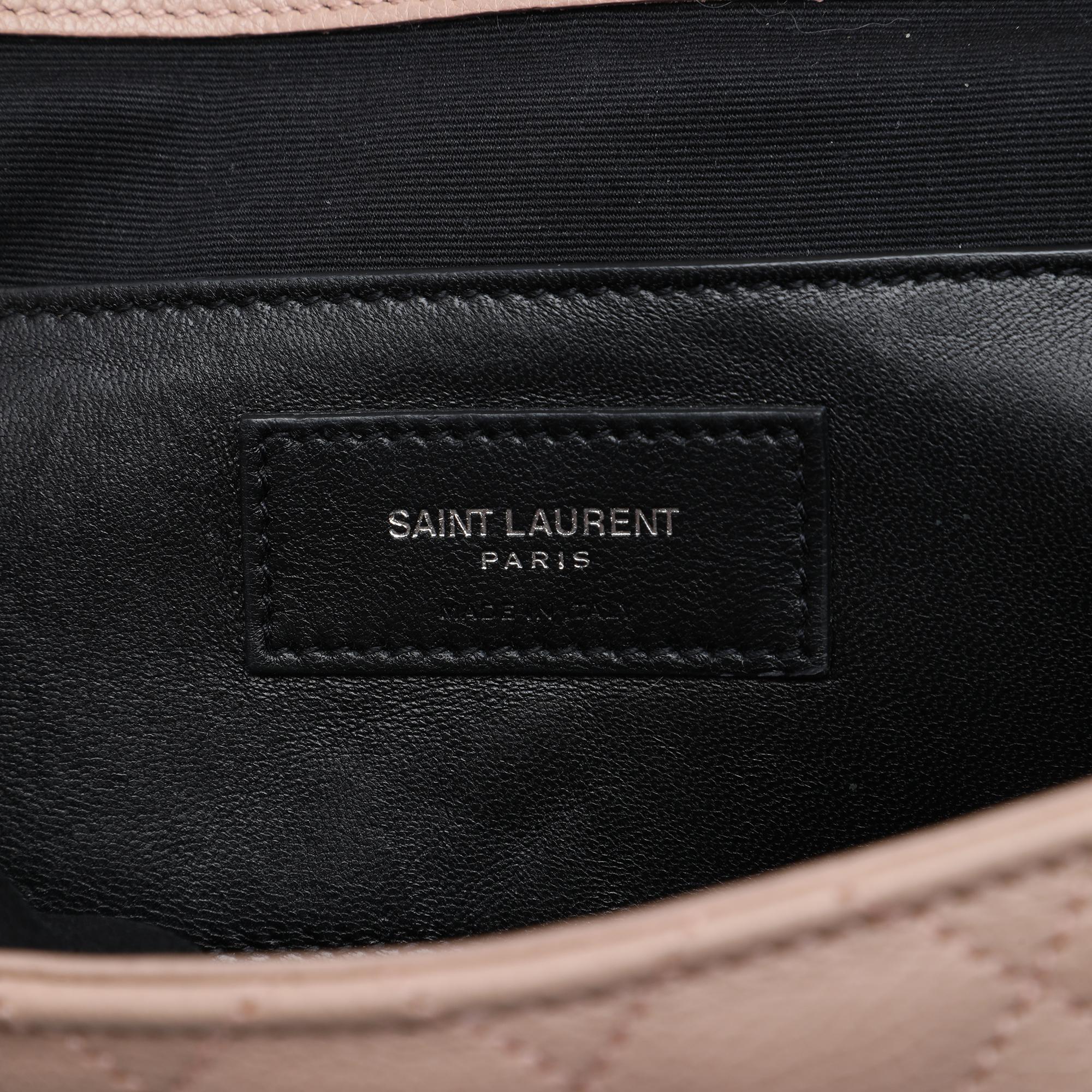 Saint Laurent Medium Sheepskin Triquilt Monogram College Bag