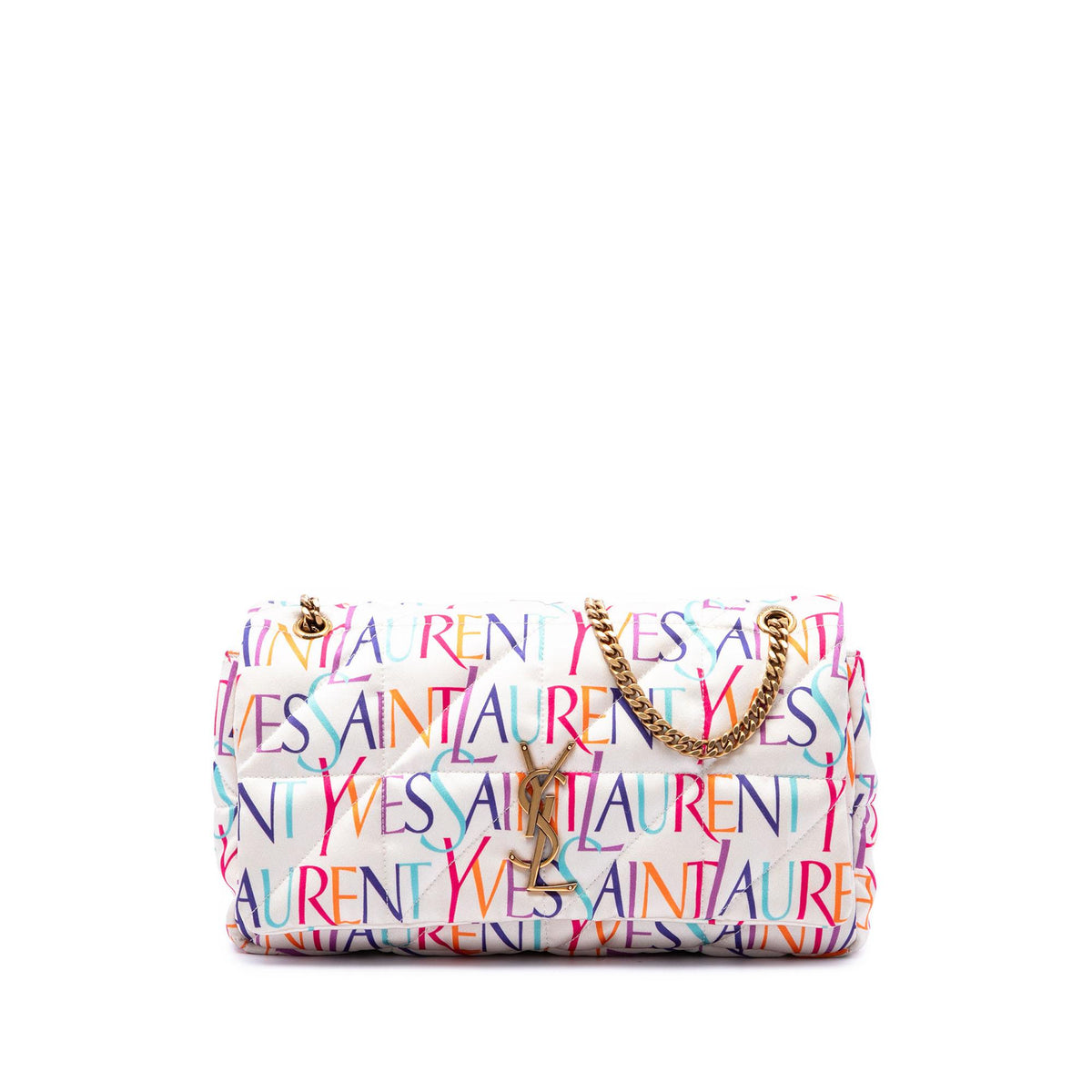 Saint Laurent Medium Silk Carre Rive Gauche Print Patchwork Jamie Shoulder Bag