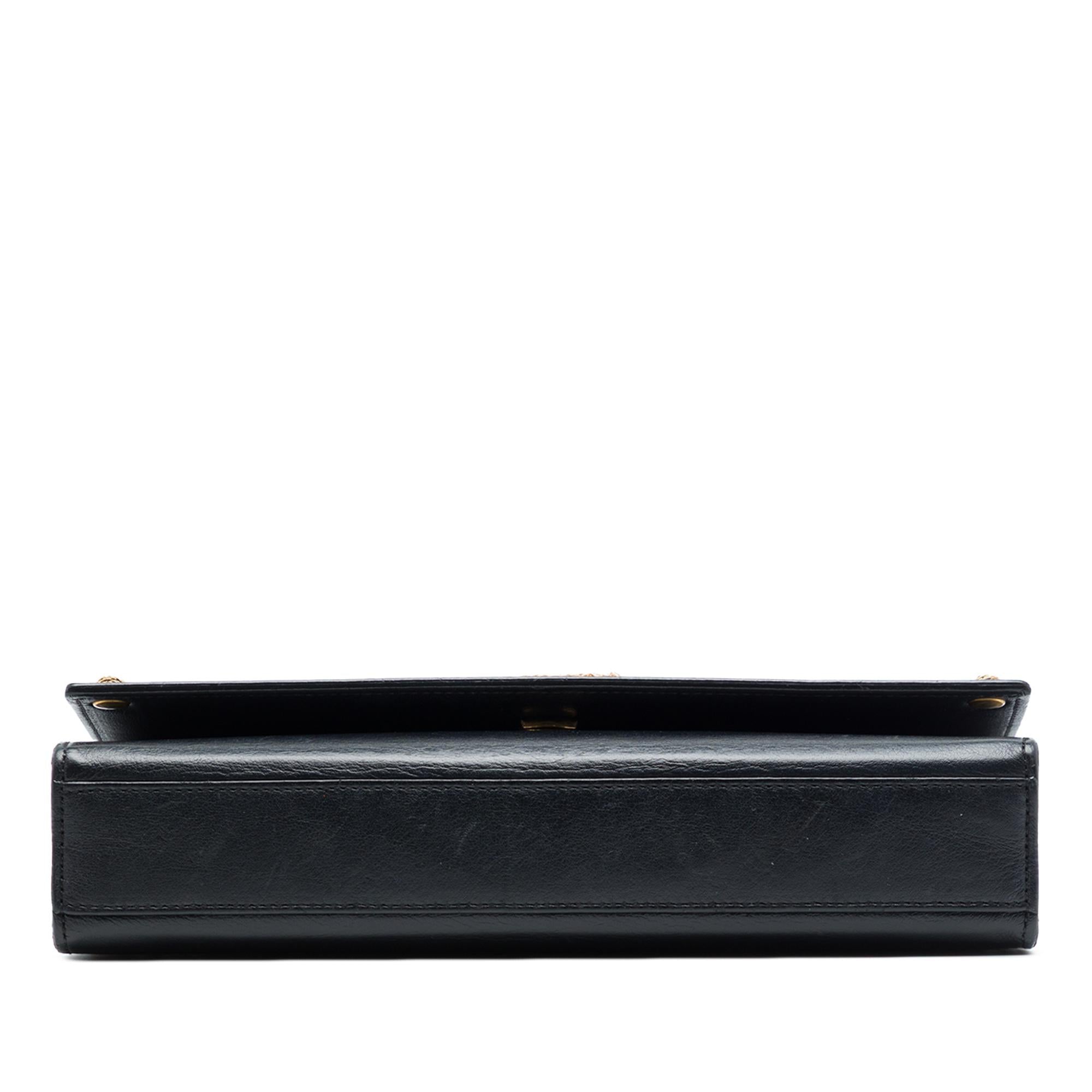 Saint Laurent Medium Smooth Calfskin Braided Monogram Kate Crossbody