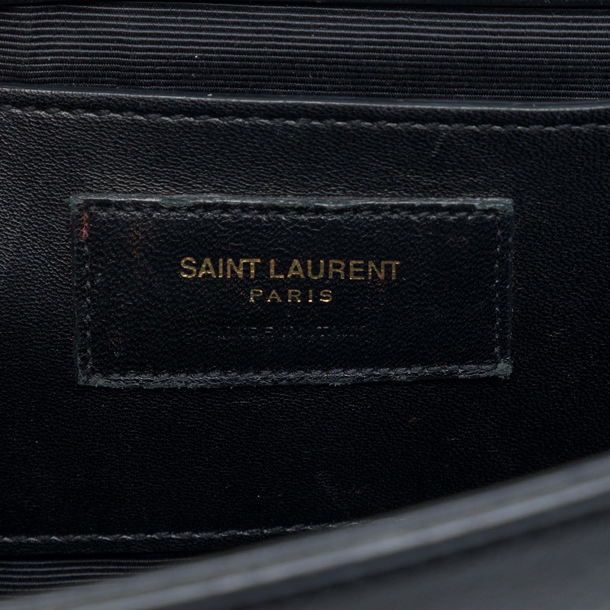 Saint Laurent Medium Smooth Calfskin Braided Monogram Kate Crossbody