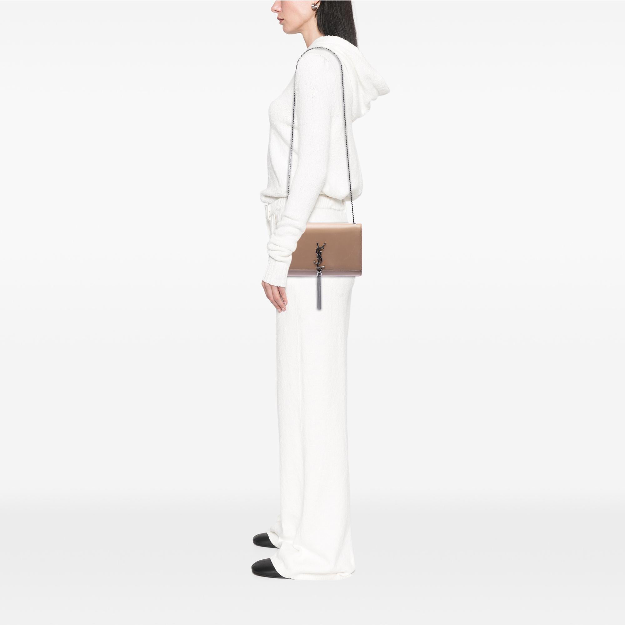 Saint Laurent Medium Smooth Calfskin Classic Monogram Kate Tassel Crossbody