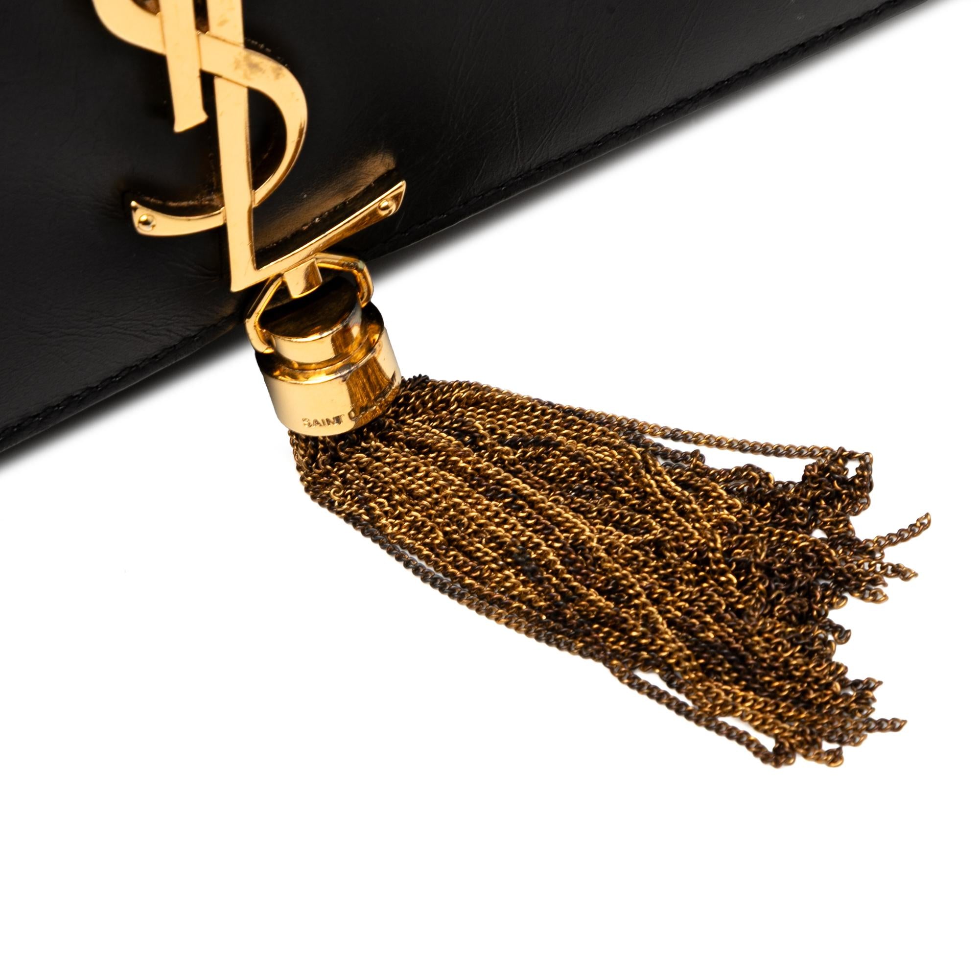 Saint Laurent Medium Smooth Calfskin Classic Monogram Kate Tassel Crossbody
