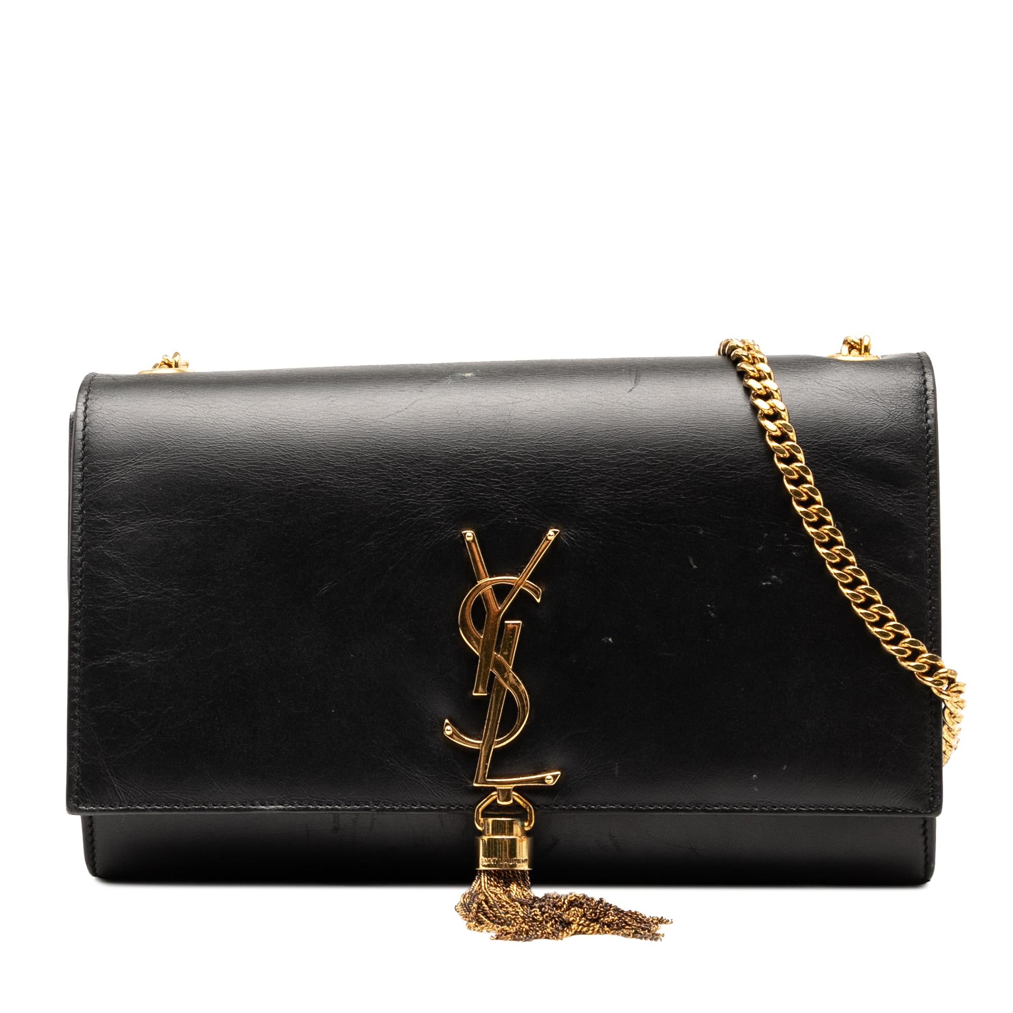Saint Laurent Medium Smooth Calfskin Classic Monogram Kate Tassel Crossbody