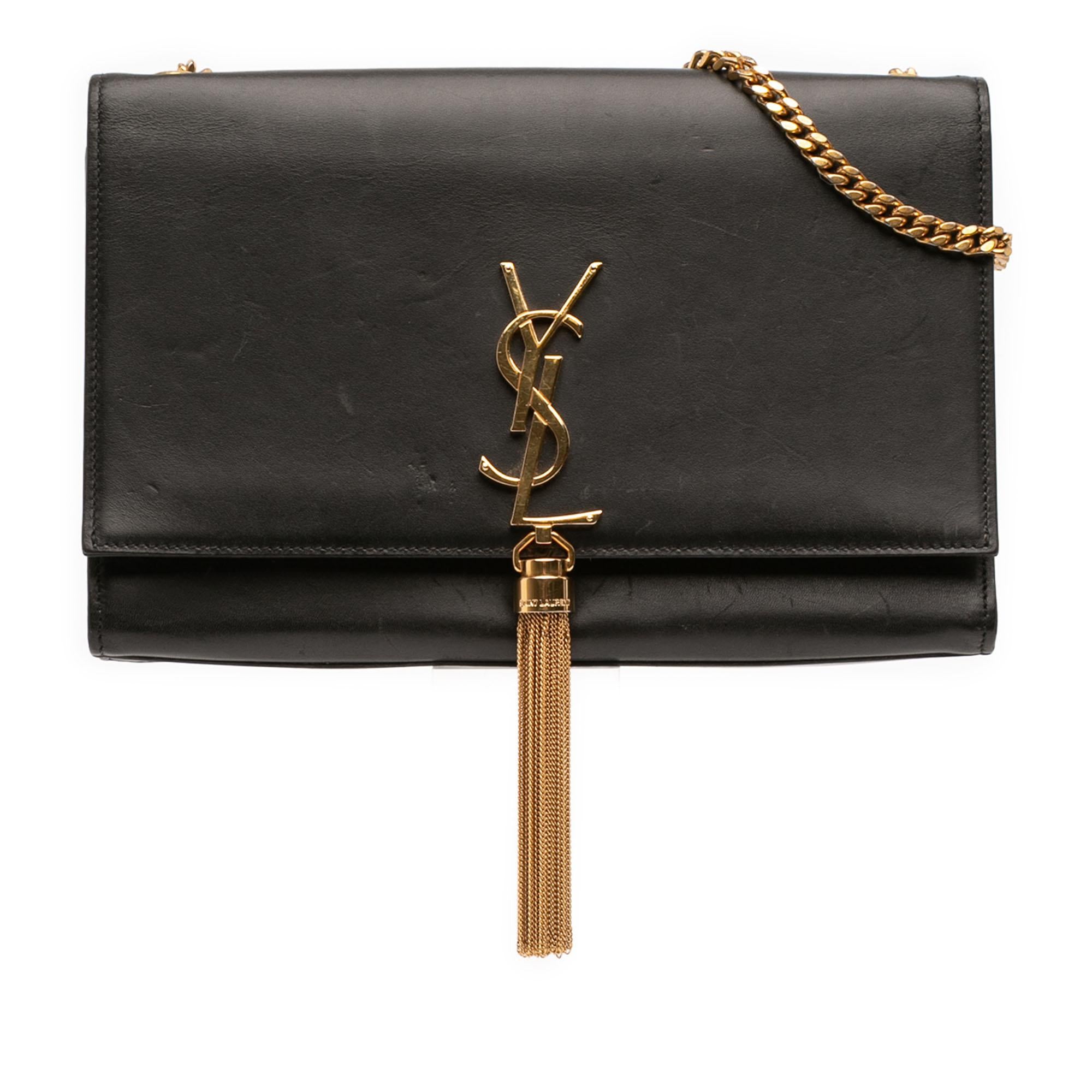 Saint Laurent Medium Smooth Calfskin Classic Monogram Kate Tassel Crossbody