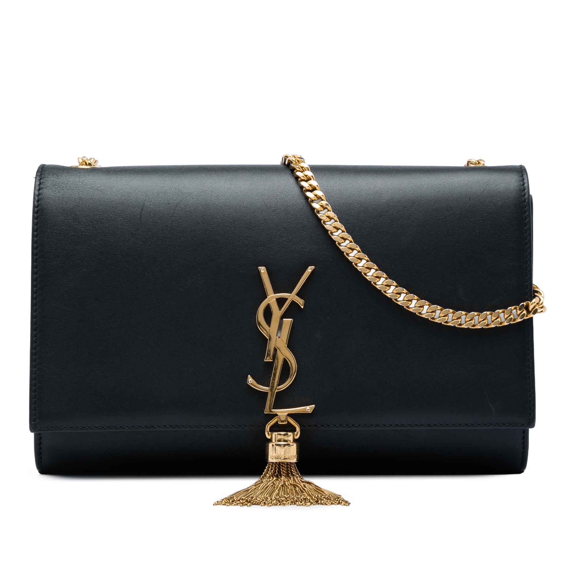 Saint Laurent Medium Smooth Calfskin Classic Monogram Kate Tassel Crossbody