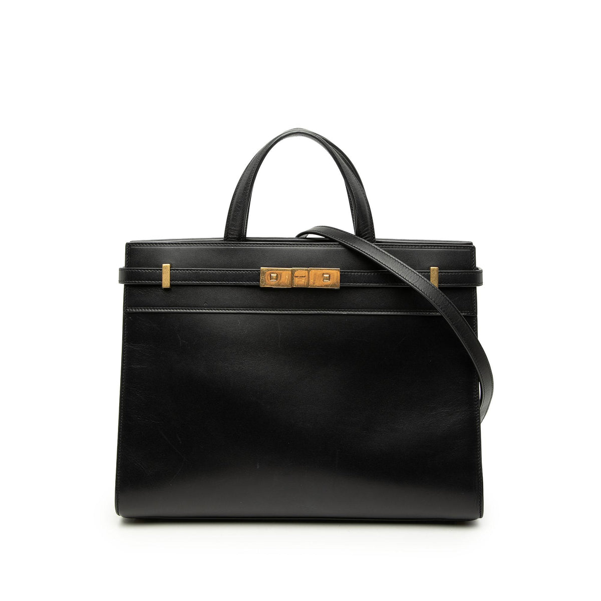 Saint Laurent Medium Smooth Calfskin Manhattan Shopper Tote