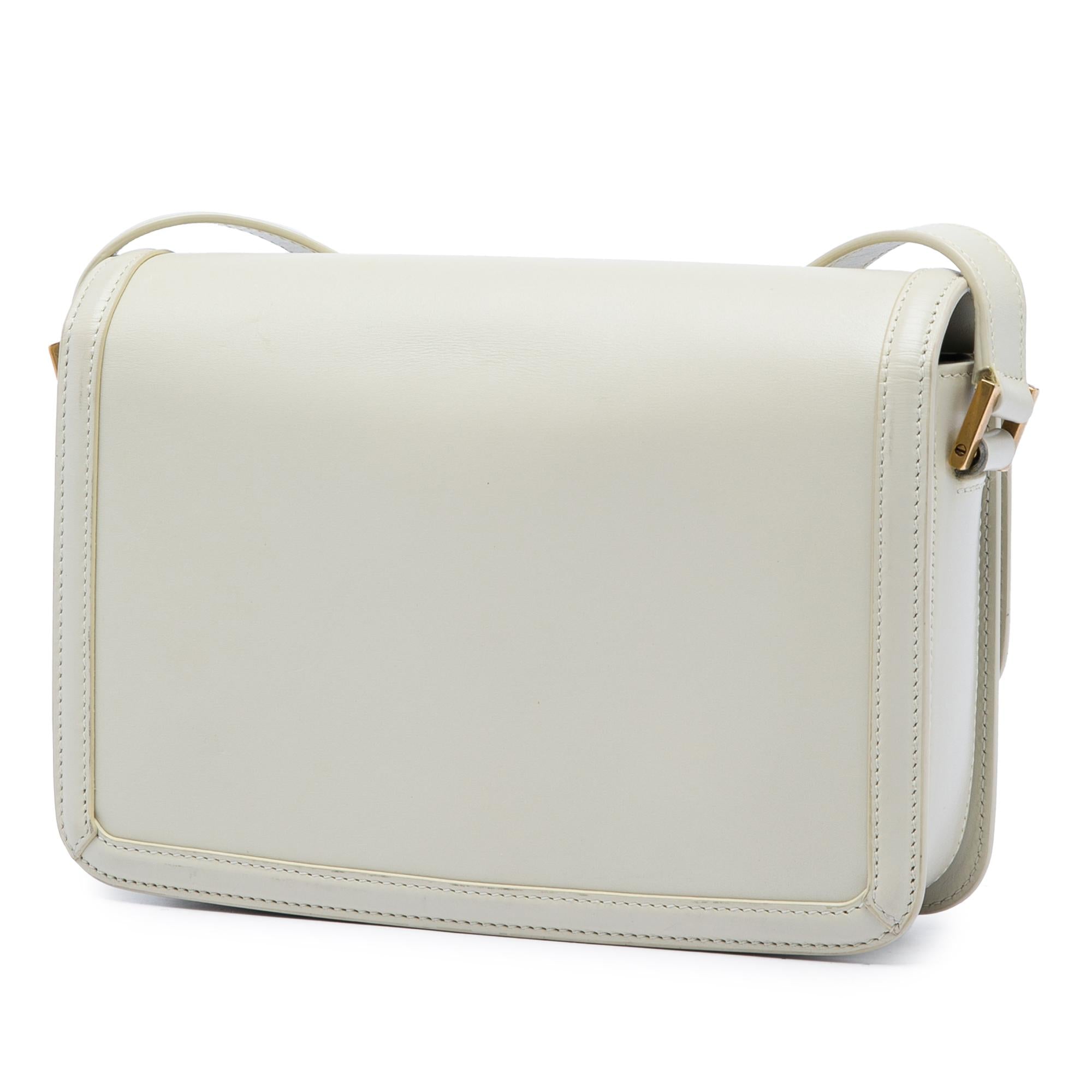 Saint Laurent Medium Smooth Calfskin Solferino Satchel In Box