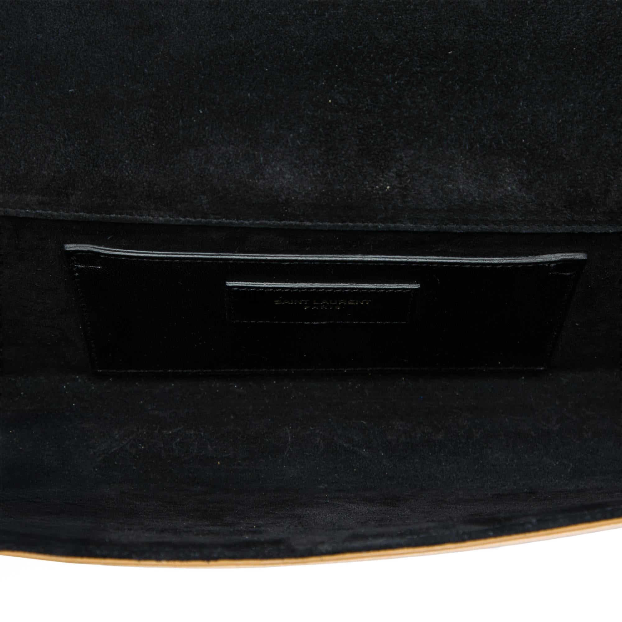 Saint Laurent Metallic Calfskin Cassandre Clutch