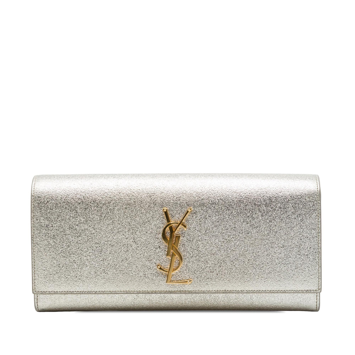 Saint Laurent Metallic Calfskin Cassandre Clutch