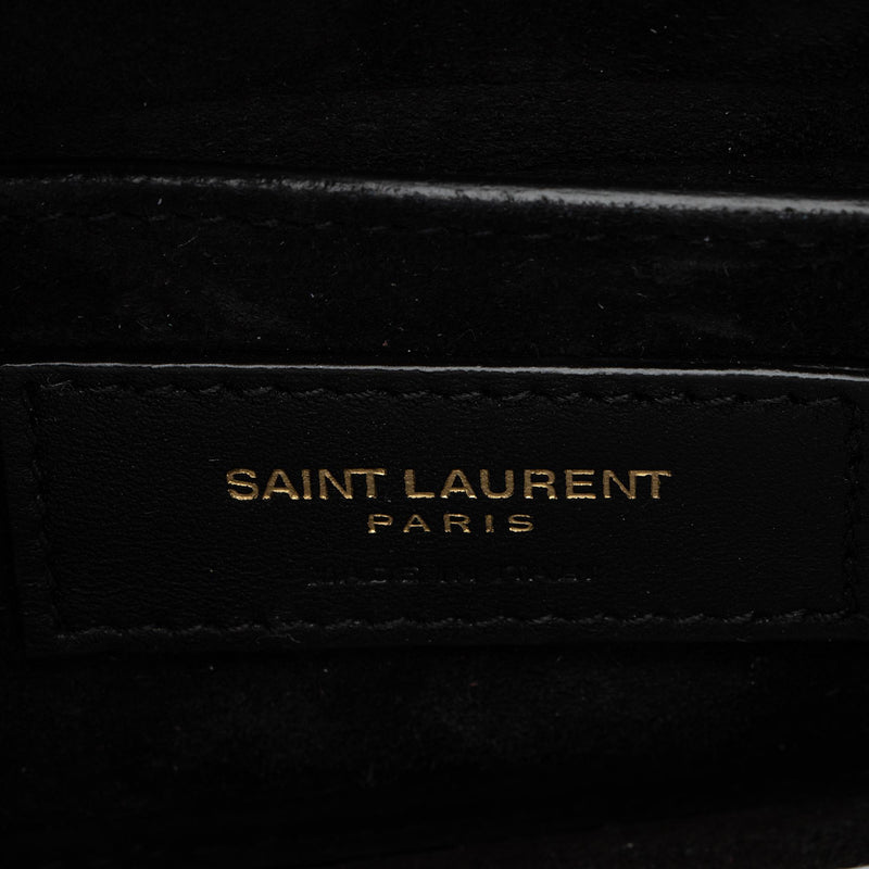 Saint Laurent Metallic Calfskin Monogram Sunset Small Shoulder Bag (SH –  LuxeDH