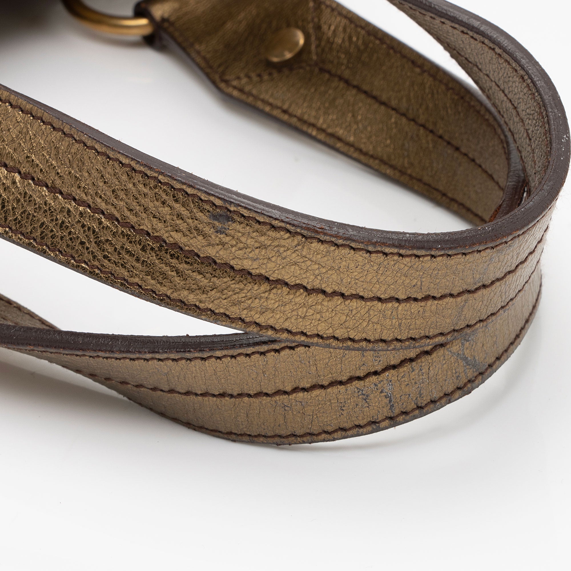 Saint Laurent Metallic Calfskin Muse Large Satchel (SHF-hk5NIK)