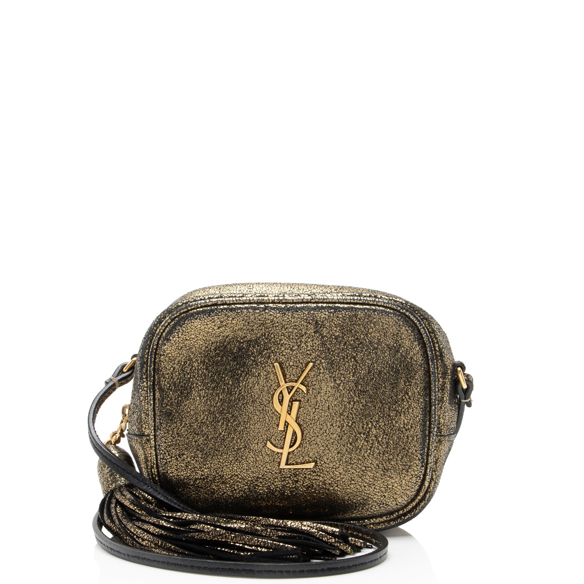 Saint Laurent Metallic Leather Blogger Bag