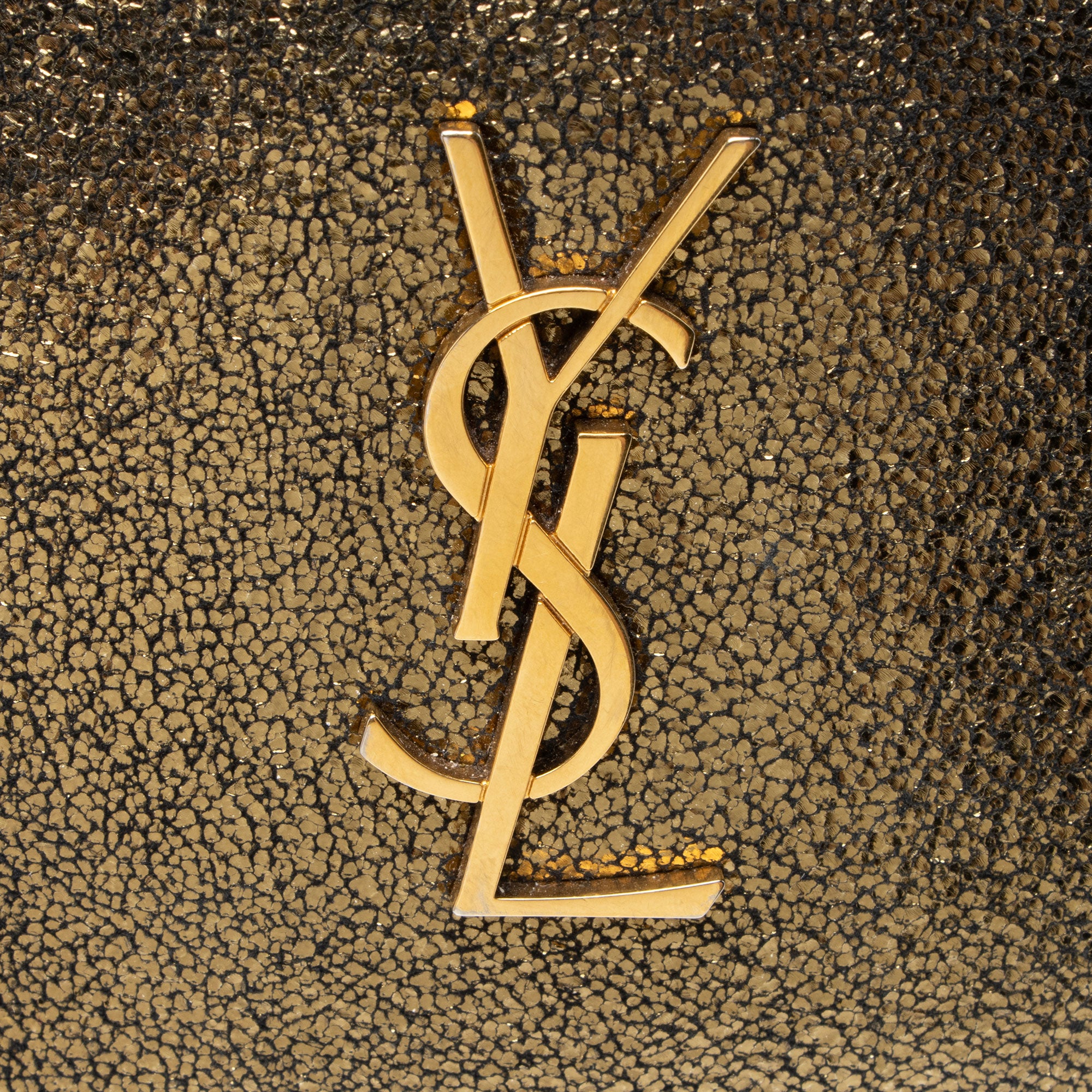 Saint Laurent Metallic Leather Blogger Bag