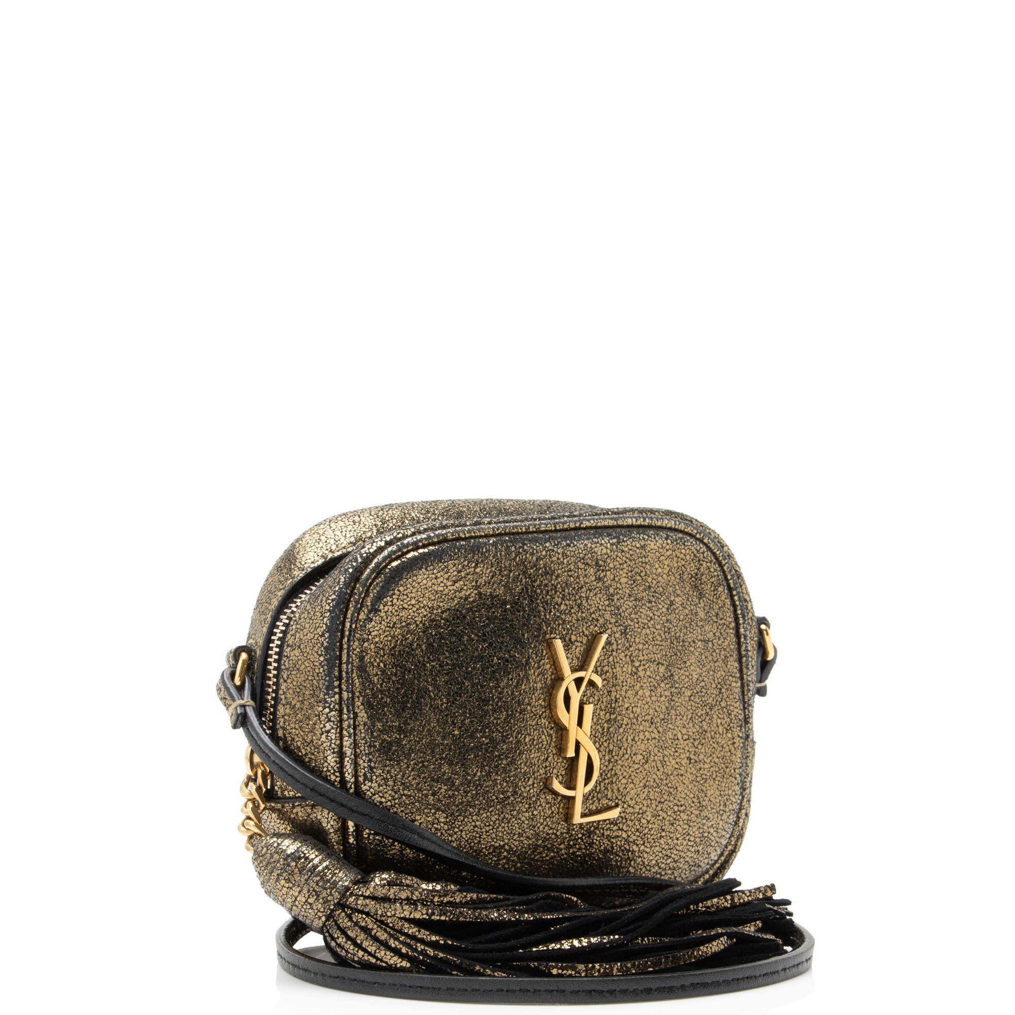 Saint Laurent Metallic Leather Blogger Bag