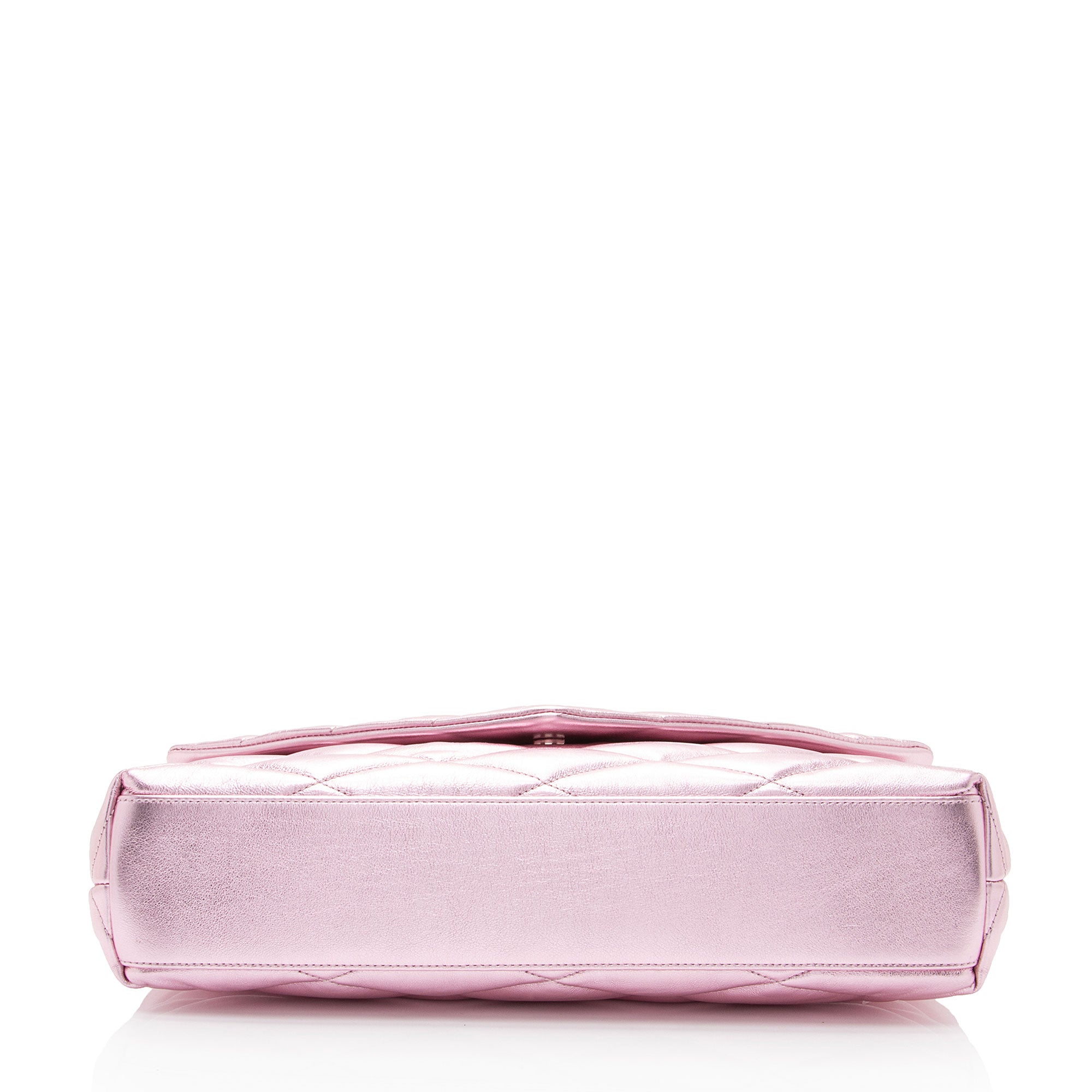 Saint Laurent Metallic Quilted Lambskin Puffer Sade Clutch (SHF-dsF7Ye)