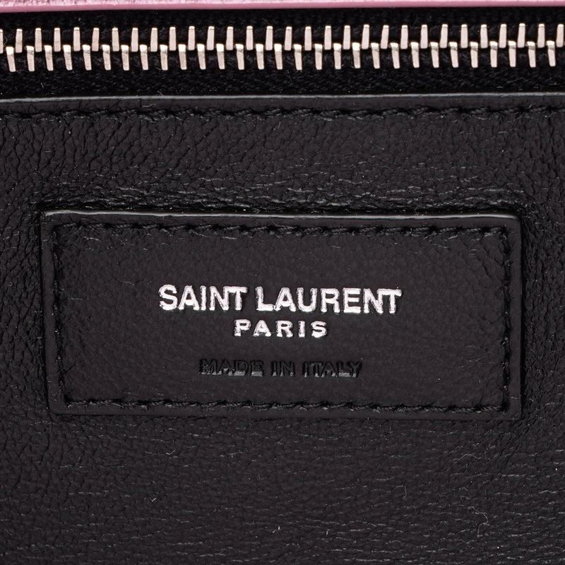Saint Laurent Metallic Quilted Lambskin Puffer Sade Clutch (SHF-dsF7Ye)