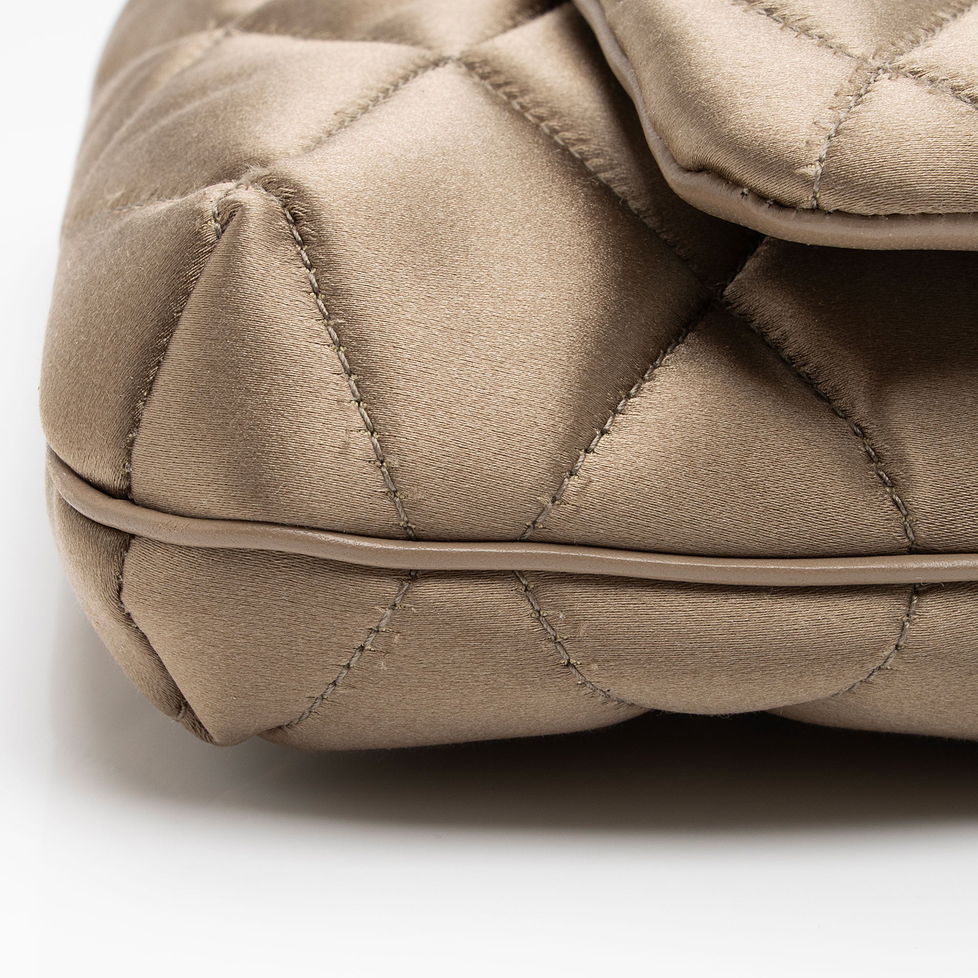Saint Laurent Metallic Quilted Satin Monogram Le 57 Hobo