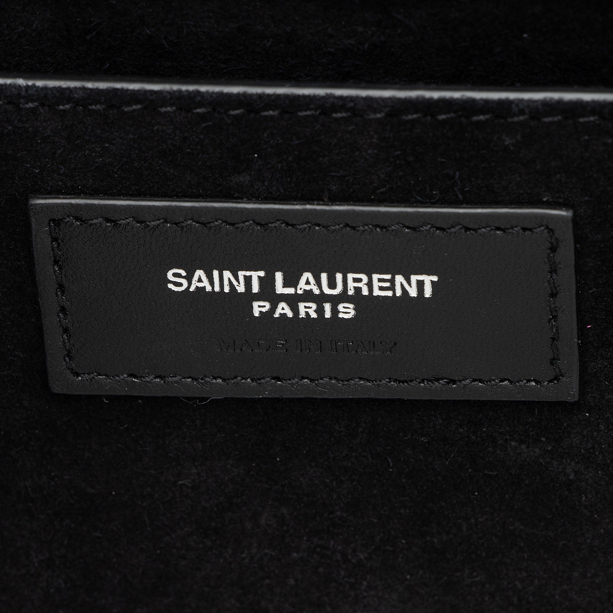Saint Laurent Metallic Woven Leather Monogram Kate Small Shoulder Bag