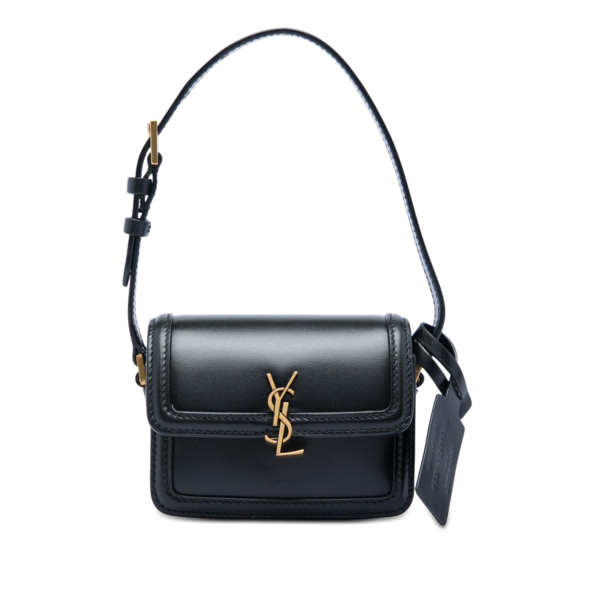 Saint Laurent Micro Calfskin Solferino Satchel In Box