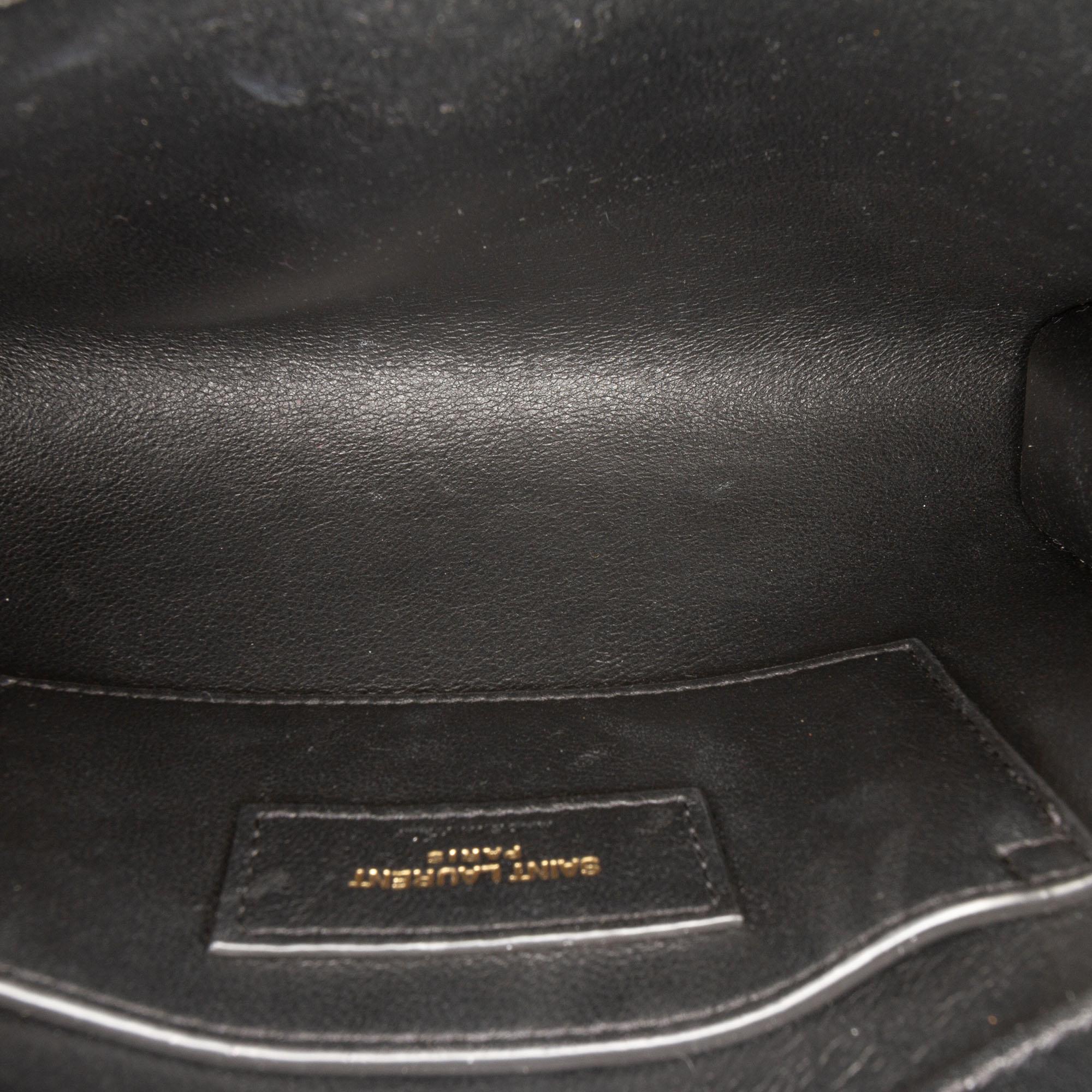 Saint Laurent Mini Box Calfskin Manhattan Shoulder Bag