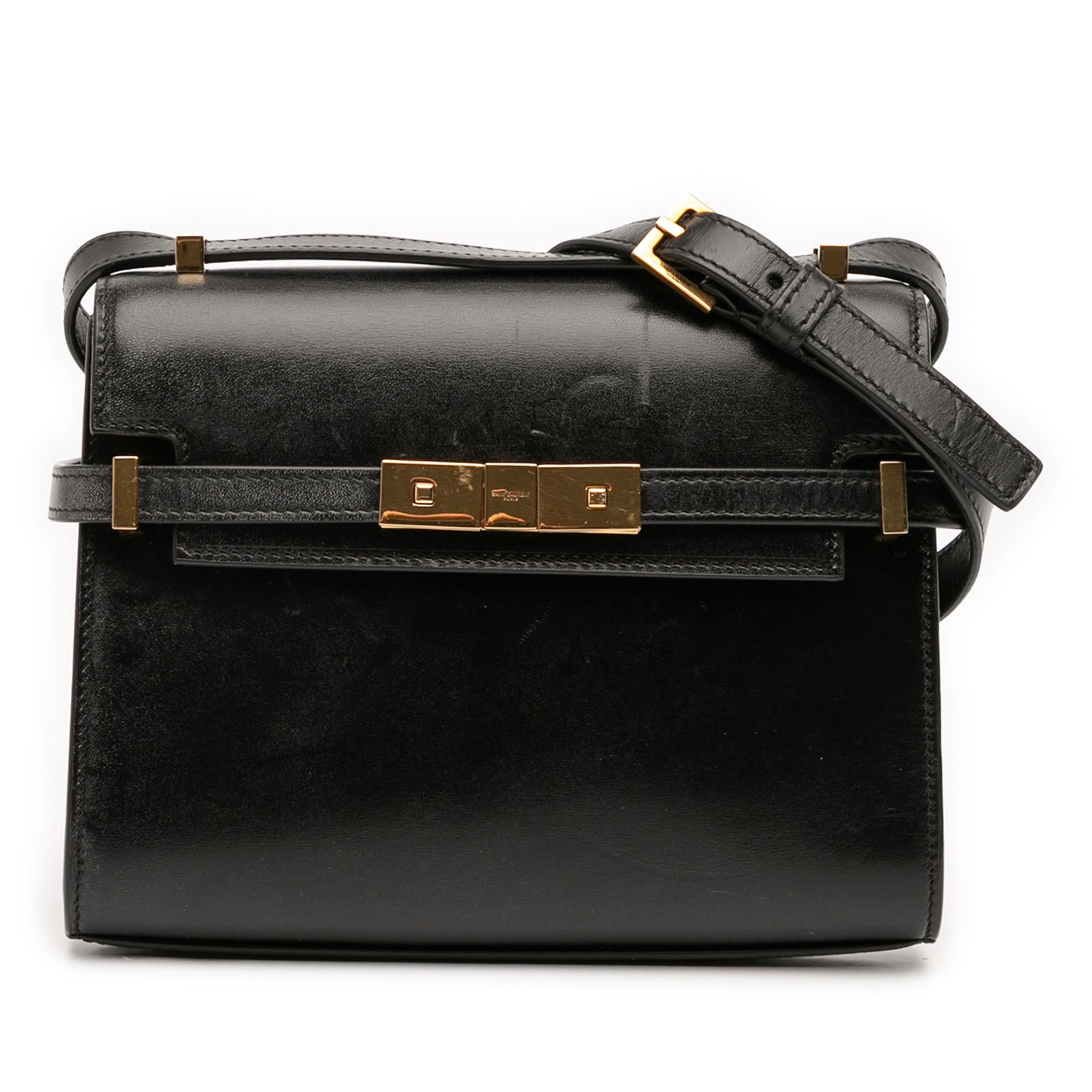 Saint Laurent Mini Box Calfskin Manhattan Shoulder Bag