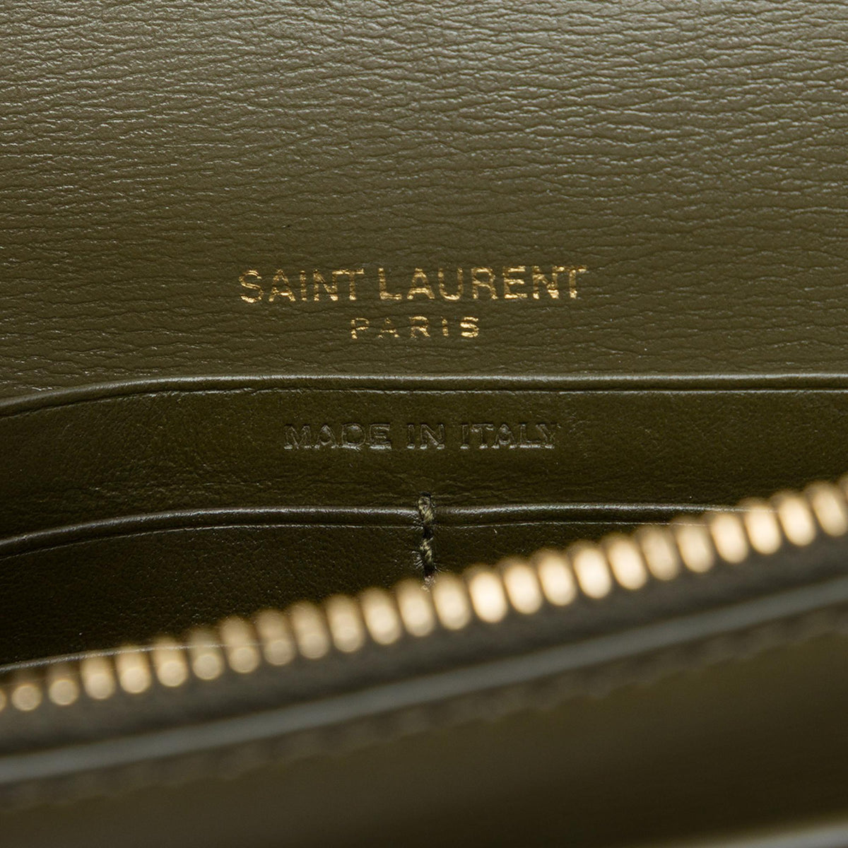 Saint Laurent Mini Calfskin Monogram Sunset Wallet on Chain