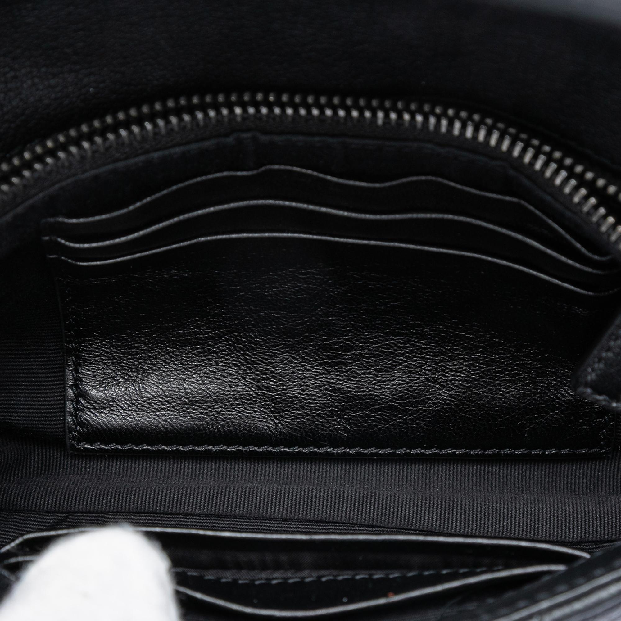 Saint Laurent Mini Chevron Sheepskin Monogram College Satchel