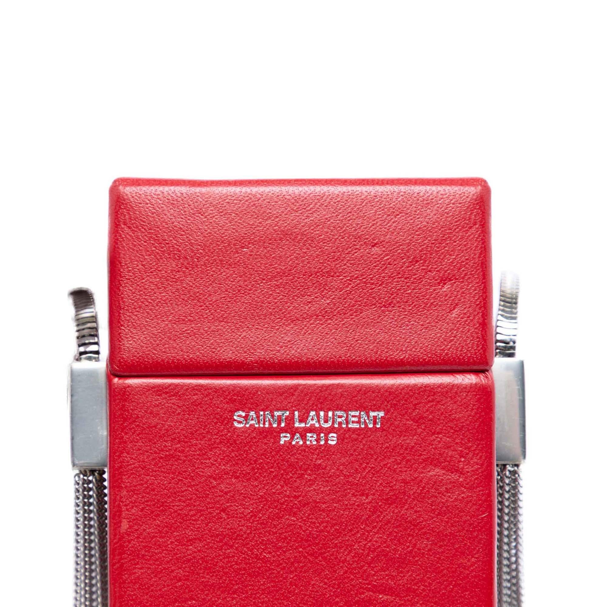 Saint Laurent Mini Lambskin Smoking Box Crossbody