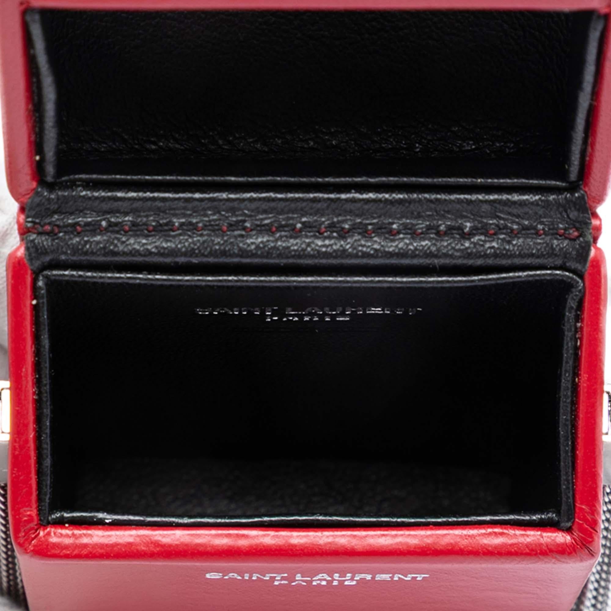 Saint Laurent Mini Lambskin Smoking Box Crossbody