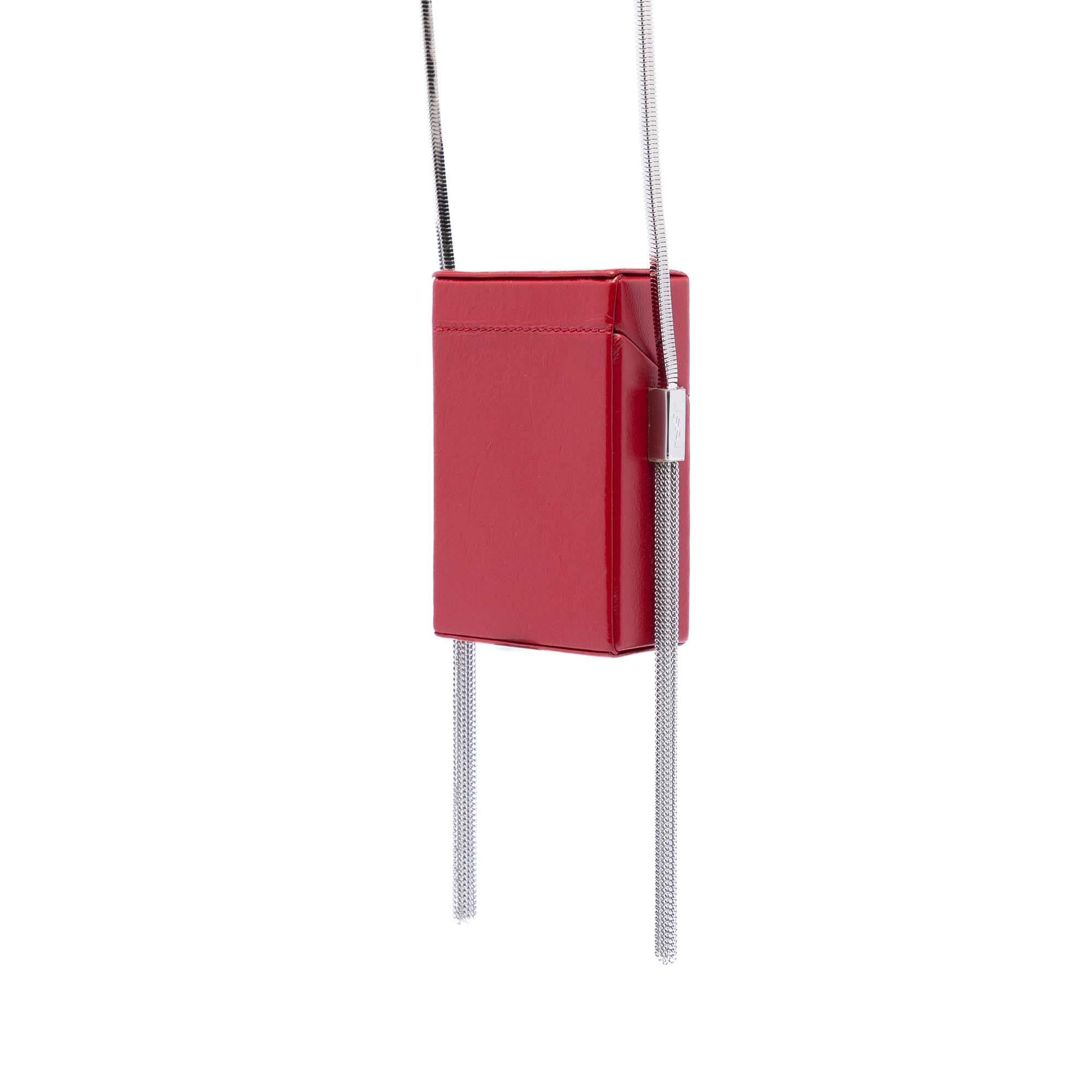 Saint Laurent Mini Lambskin Smoking Box Crossbody