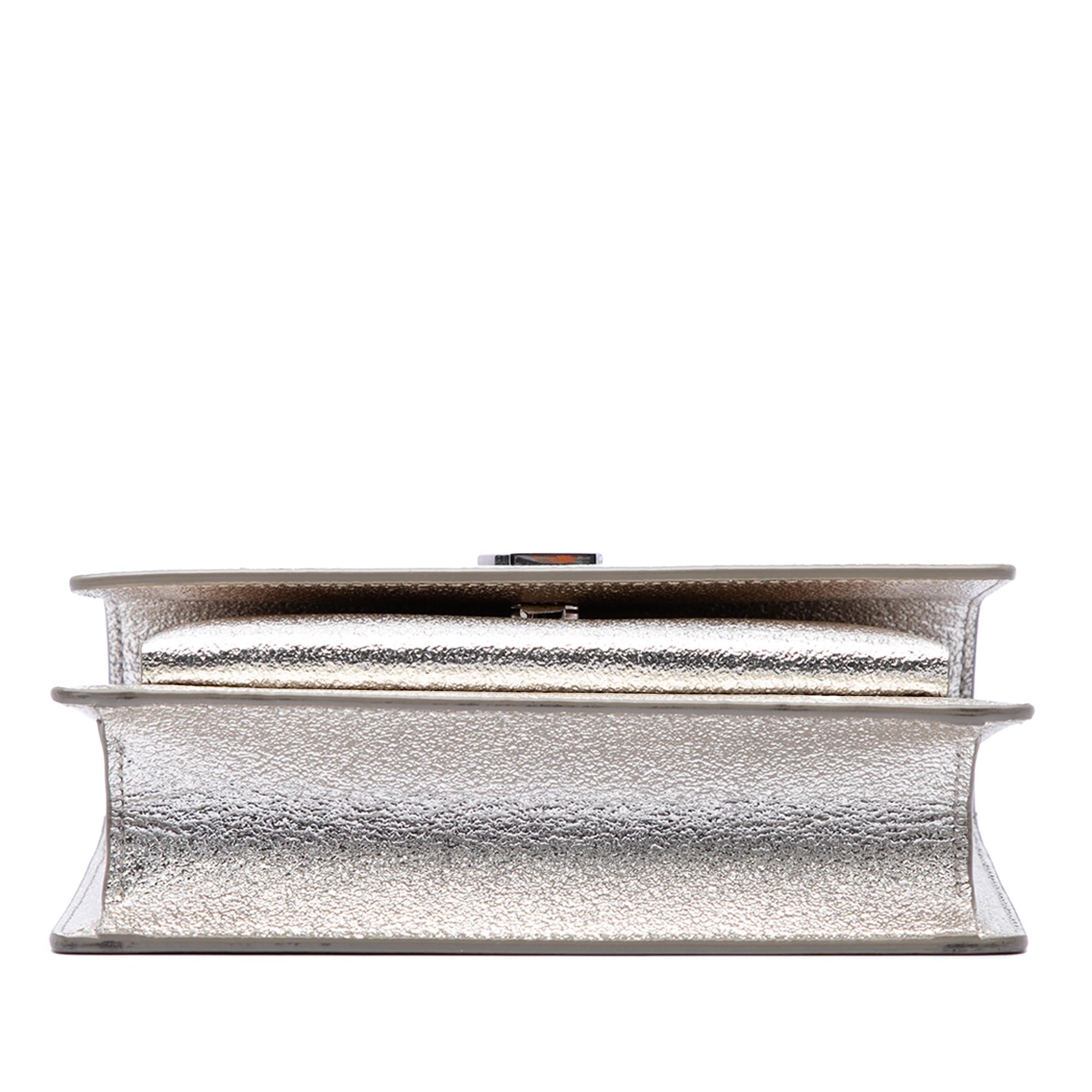 Saint Laurent Mini Metallic Calfskin Monogram Sunset Wallet on Chain