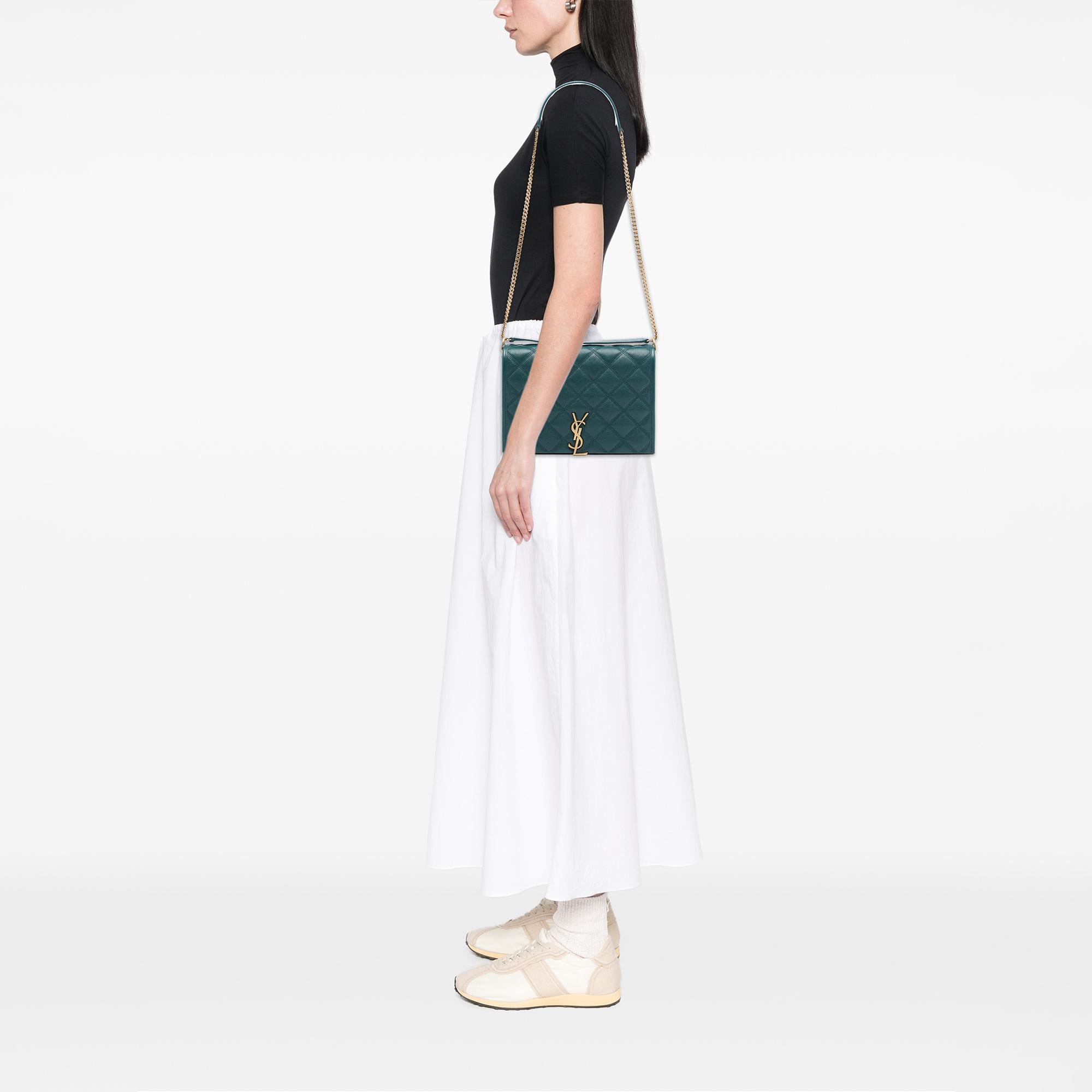 Saint Laurent Mini Quilted Lambskin Becky Chain Shoulder Bag