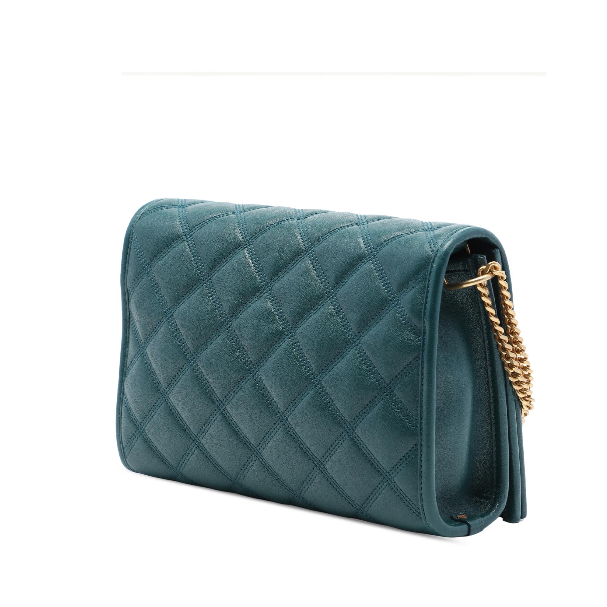 Saint Laurent Mini Quilted Lambskin Becky Chain Shoulder Bag