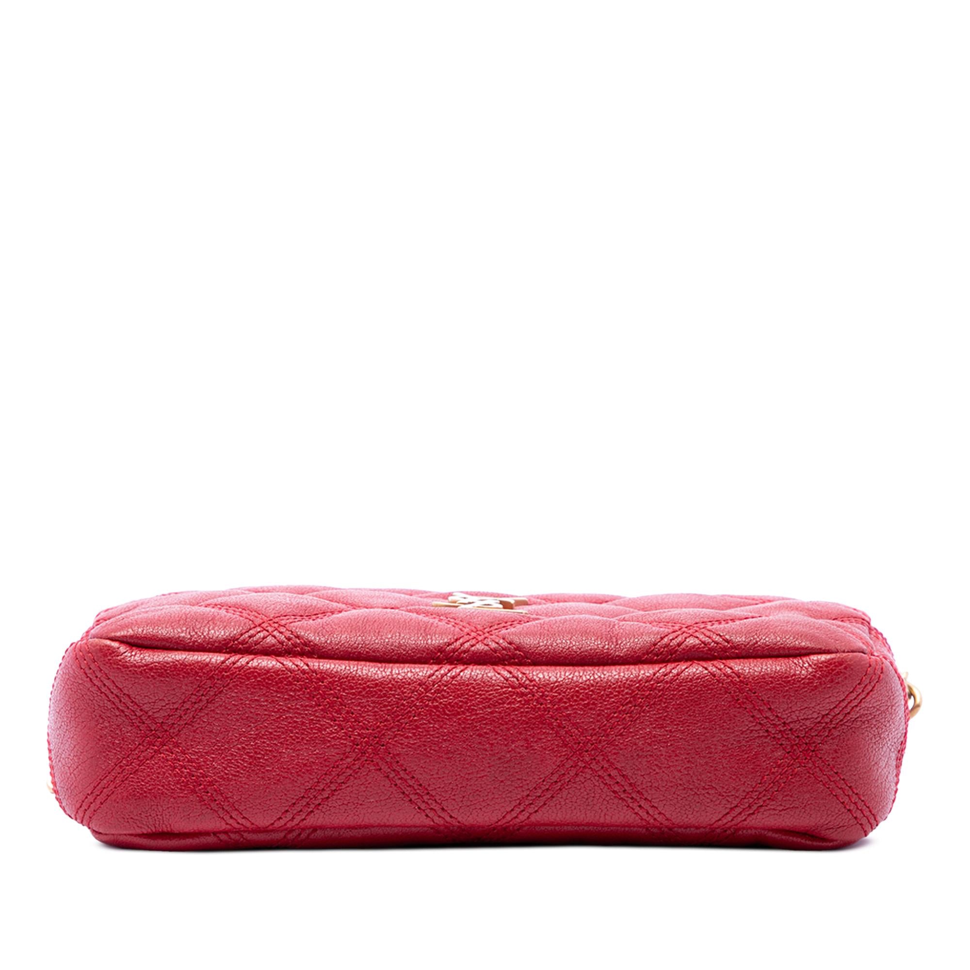Saint Laurent Mini Quilted Lambskin Becky Double Zip Crossbody