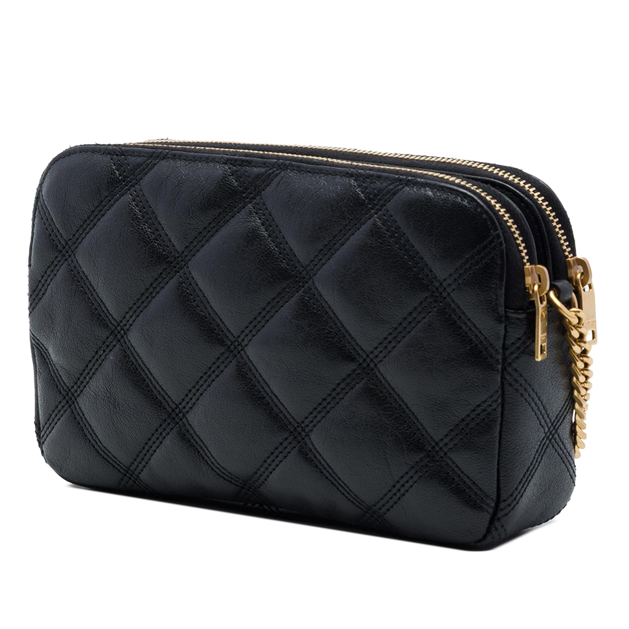 Saint Laurent Mini Quilted Lambskin Becky Double Zip Crossbody