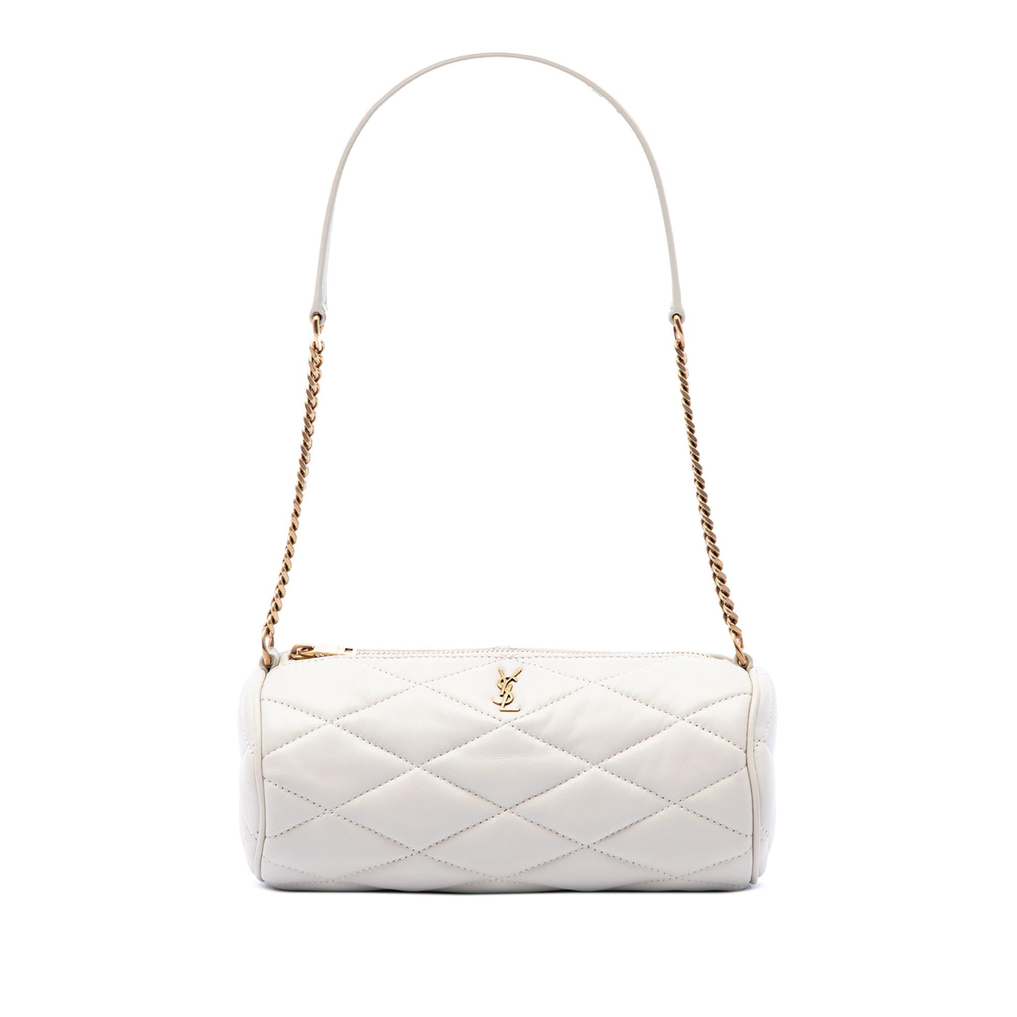 Saint Laurent Mini Quilted Lambskin Sade Tube Bag