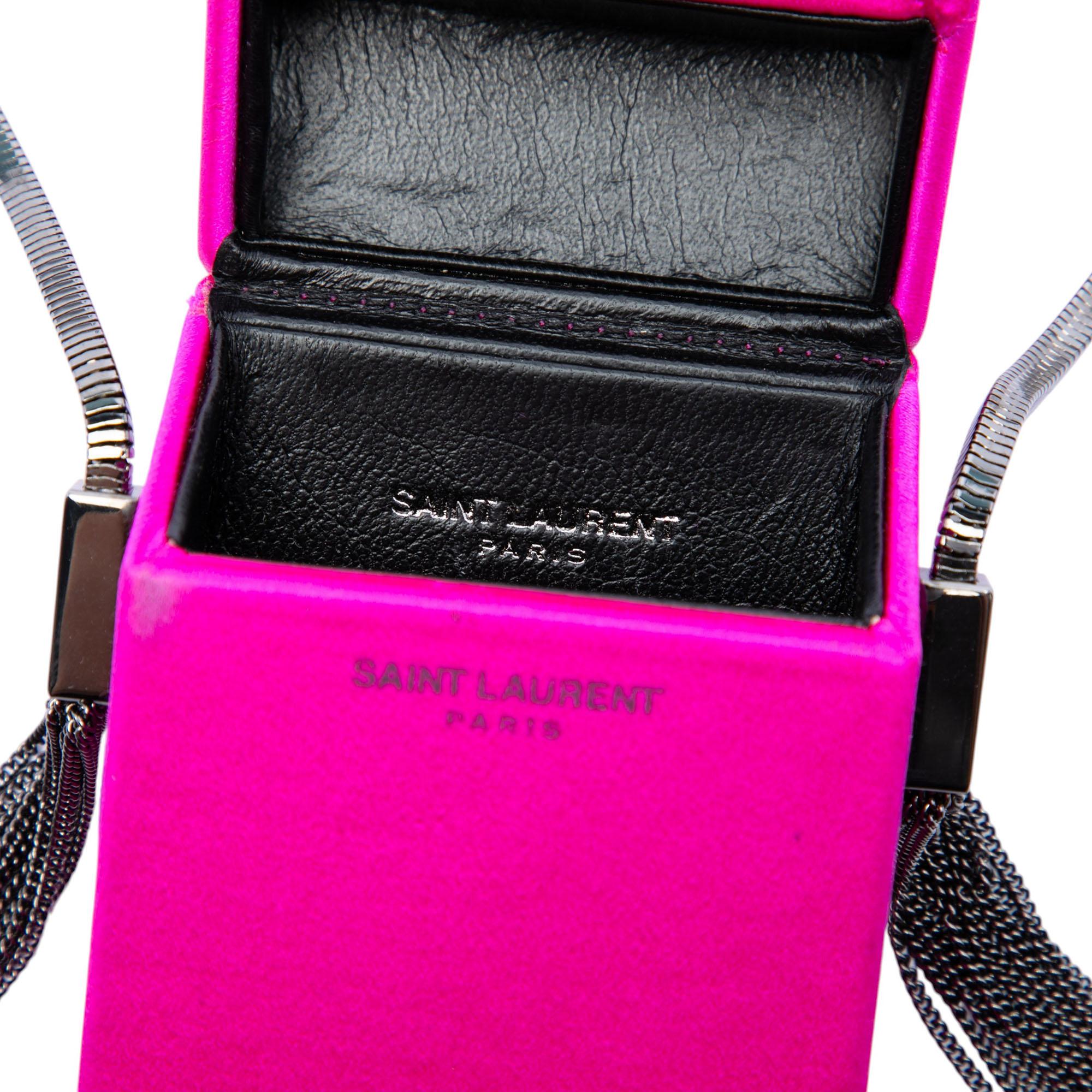 Saint Laurent Mini Silk Smoking Box Crossbody