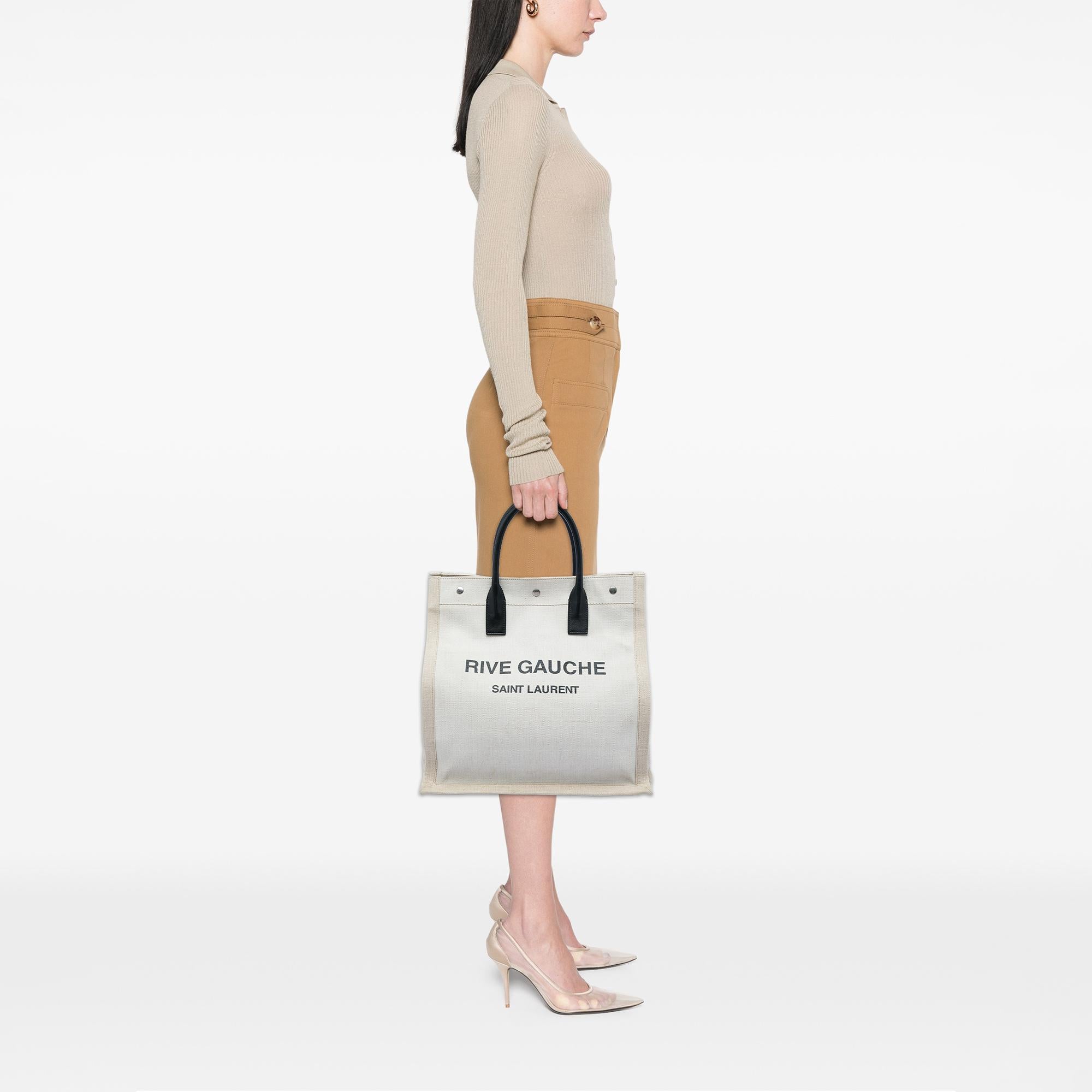 Saint Laurent Mixed Fibers Rive Gauche North South Tote