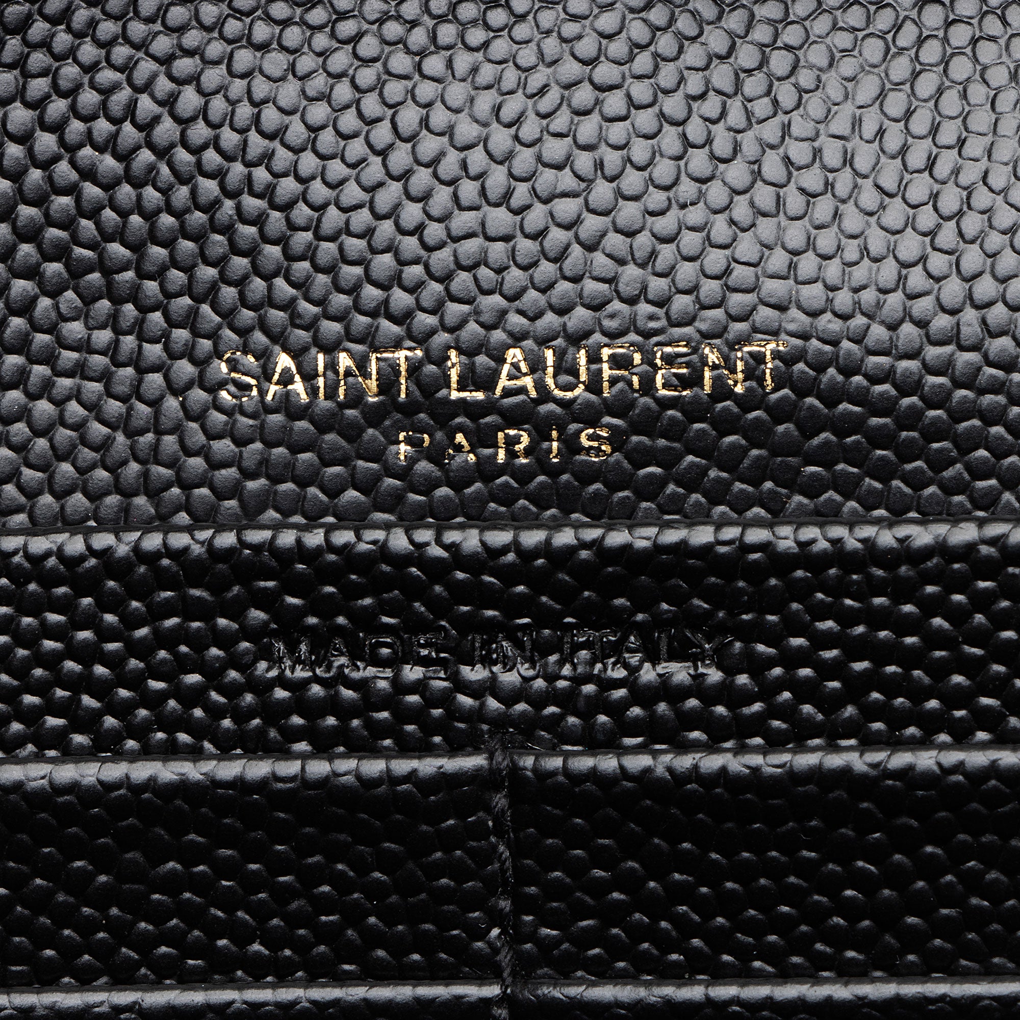 Saint Laurent Mixed Matelasse Grain de Poudre Monogram Chain Wallet
