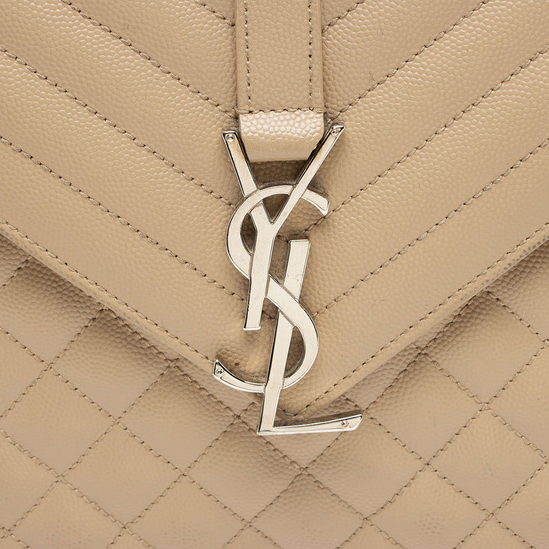 Saint Laurent Mixed Matelasse Grain de Poudre Monogram Large