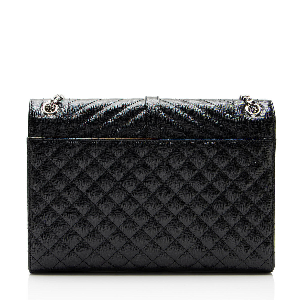 Saint Laurent Mixed Matelasse Grain de Poudre Monogram Large Shoulder Bag