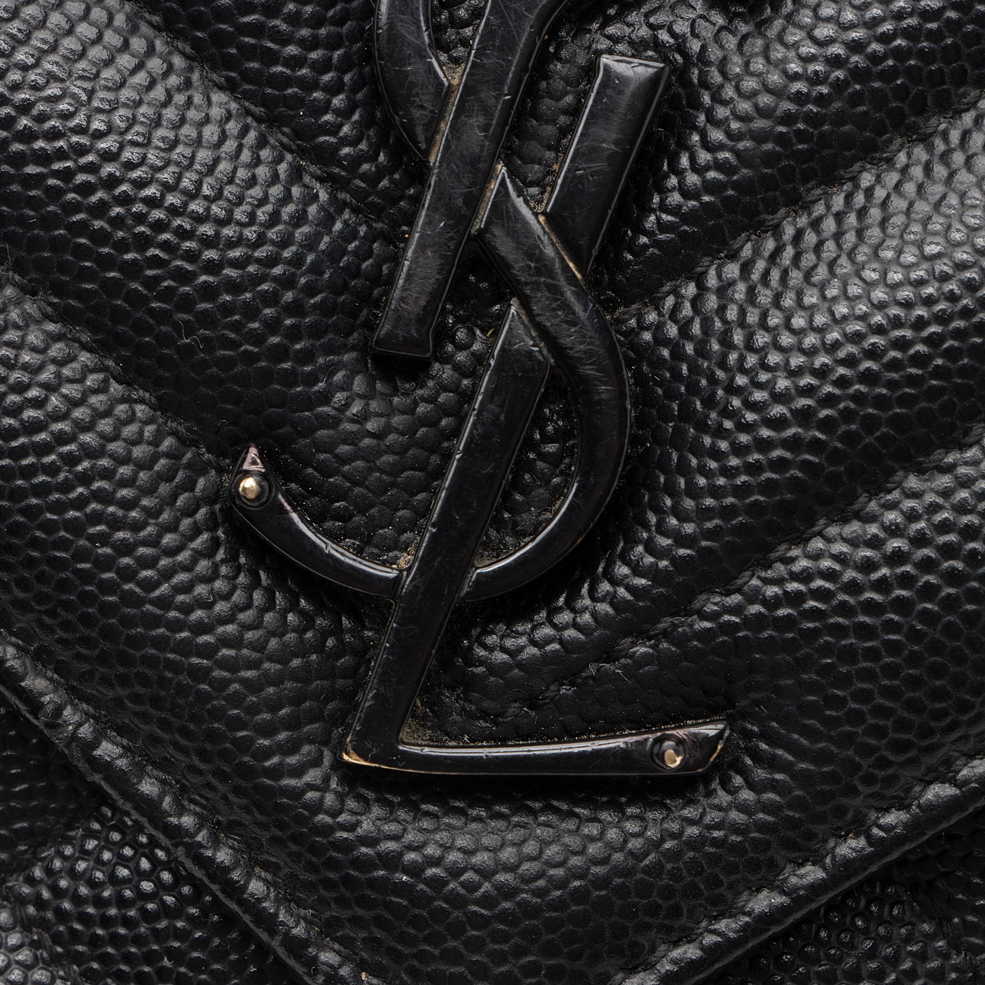 Saint Laurent Mixed Matelasse Grain de Poudre Monogram Medium Shoulder