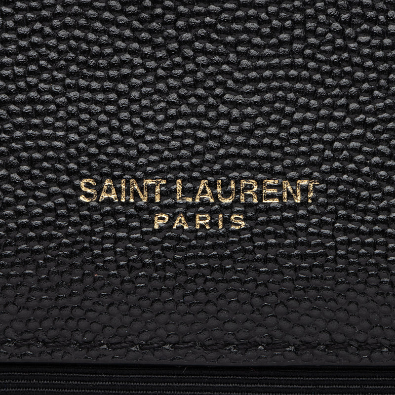 Saint Laurent Mixed Matelasse Grain de Poudre Monogram Medium Shoulder Bag (SHF-nC1SPa)