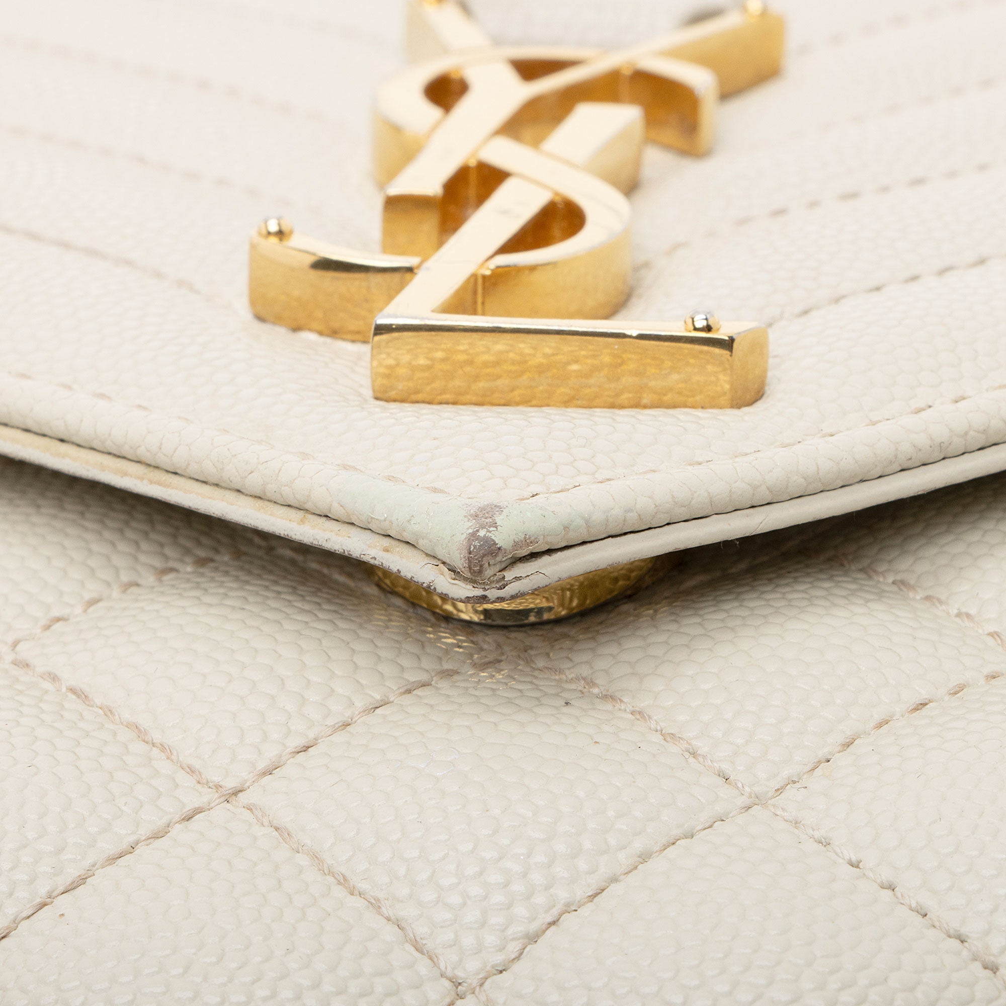 Saint Laurent Mixed Matelasse Grain de Poudre Monogram Medium Shoulder Bag (SHF-zIEuMS)